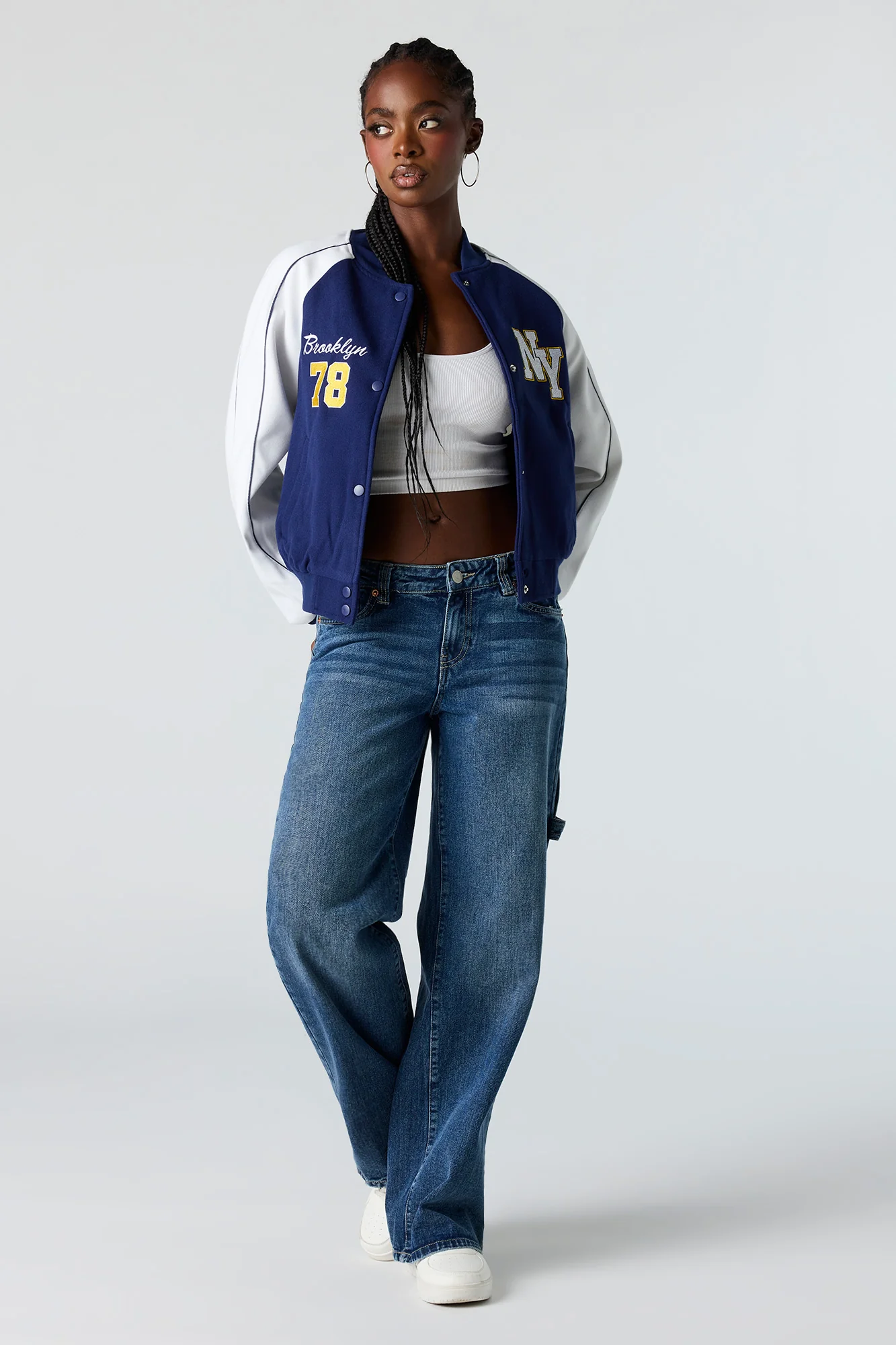 Embroidered Fleece Bomber Jacket - Image 9