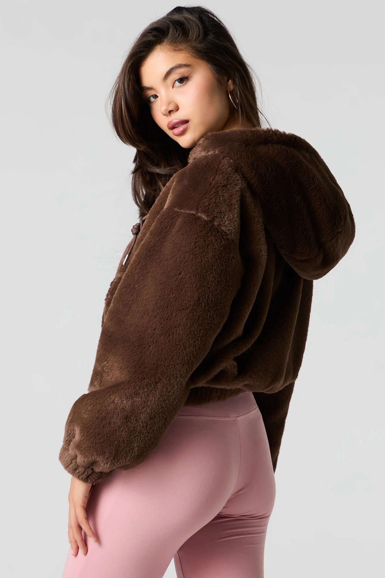 Faux Fur Bomber Jacket - Image 5