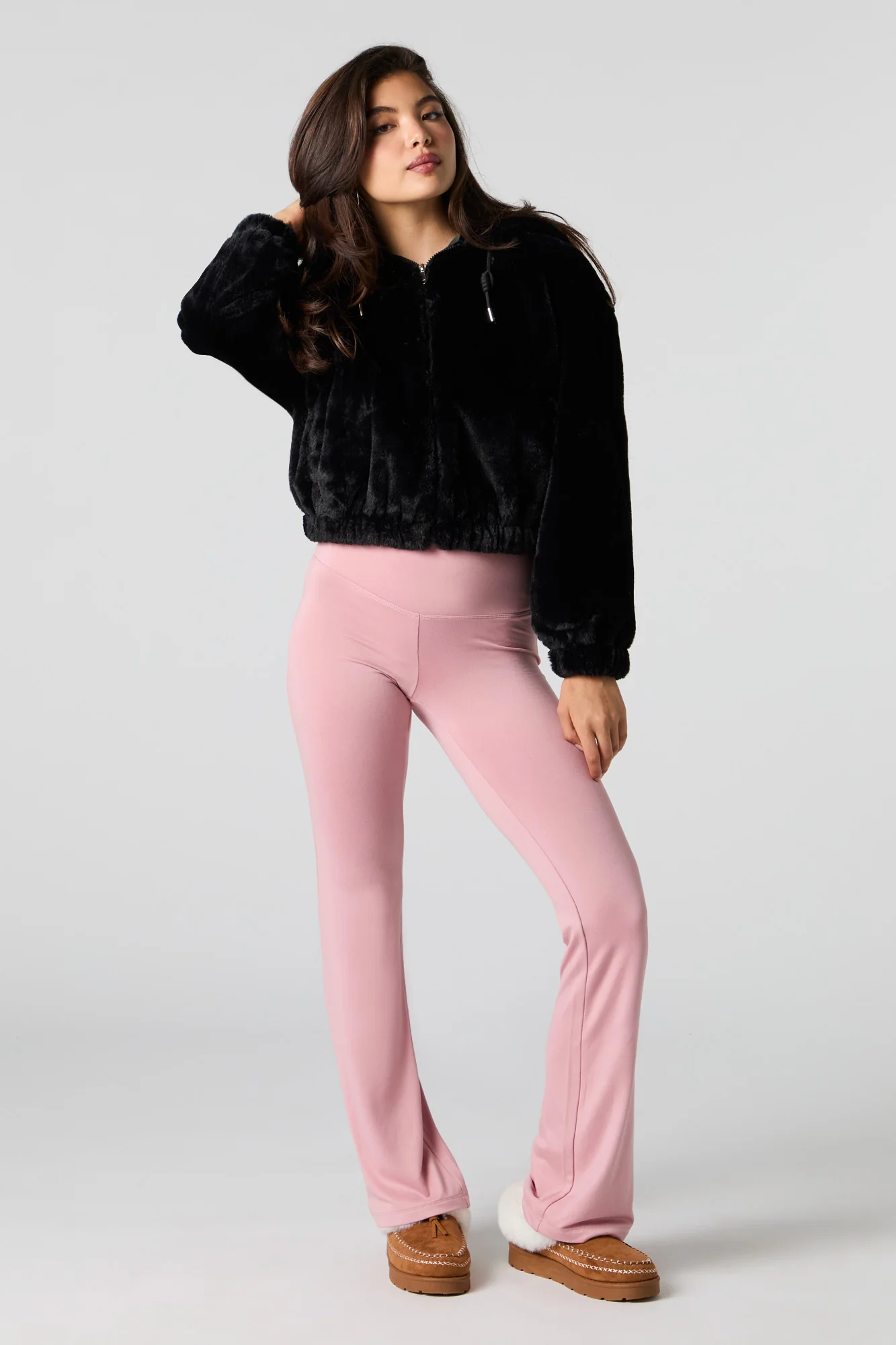 Faux Fur Bomber Jacket - Image 9
