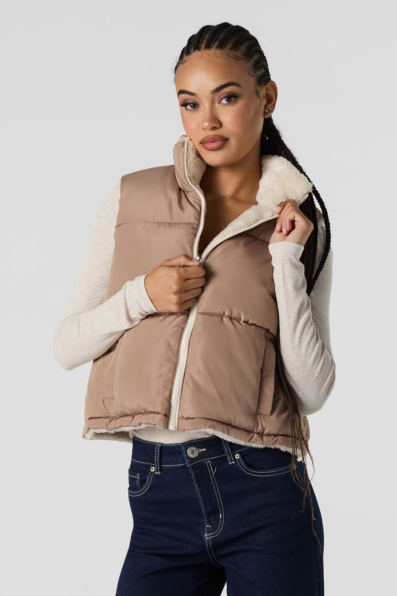 Veste bouffante réversible doublée de Sherpa - Image 6