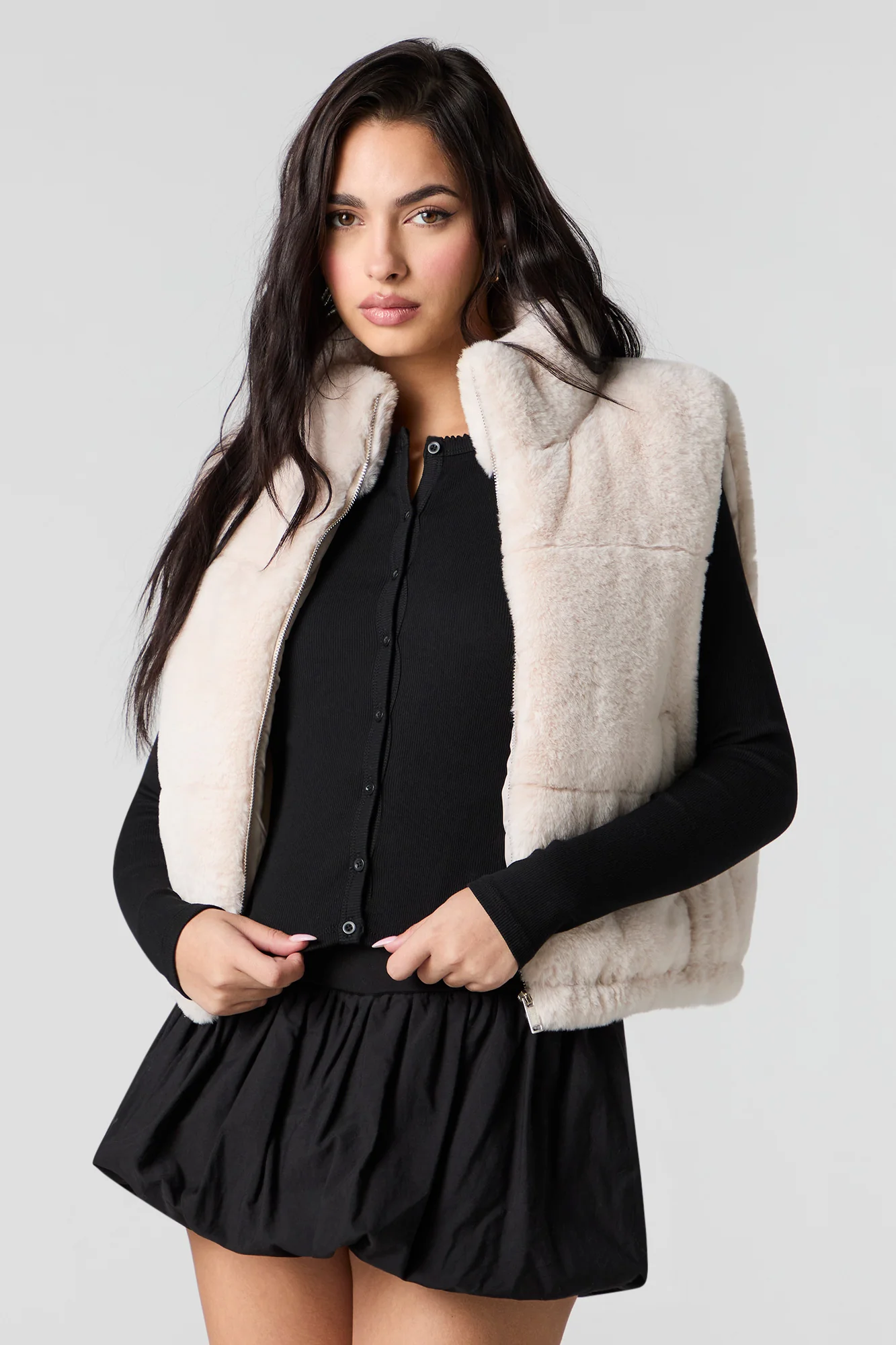 Gilet matelassé en similifourrure - Image 7