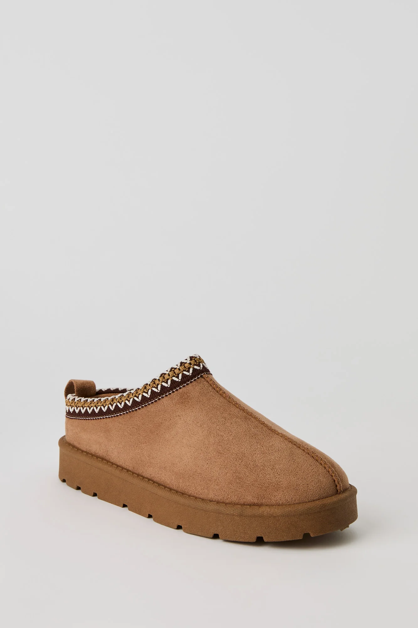 Faux Suede Embroidered Slipper Booties - Image 12