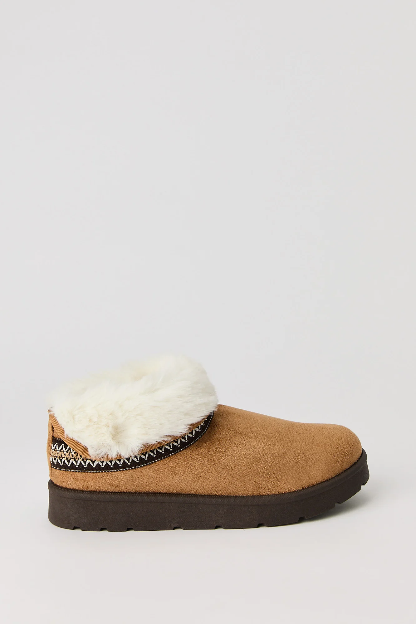 Faux Fur Lined Slipper Booties - Image 2
