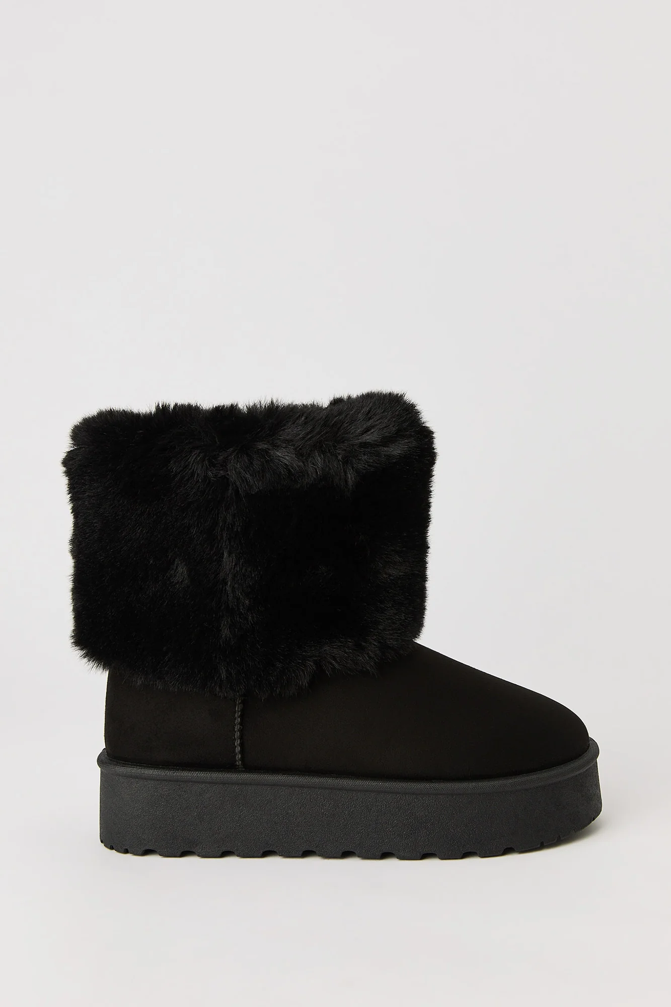 Faux Fur Lined Platform Ankle Booties - Image 5