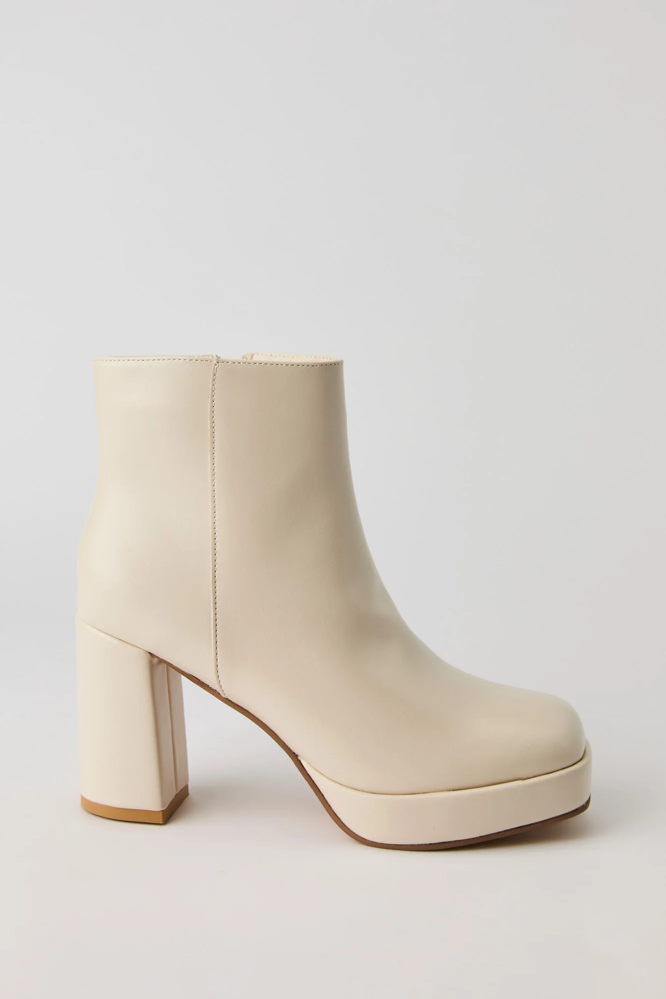 Faux Leather Platform Booties - Image 2