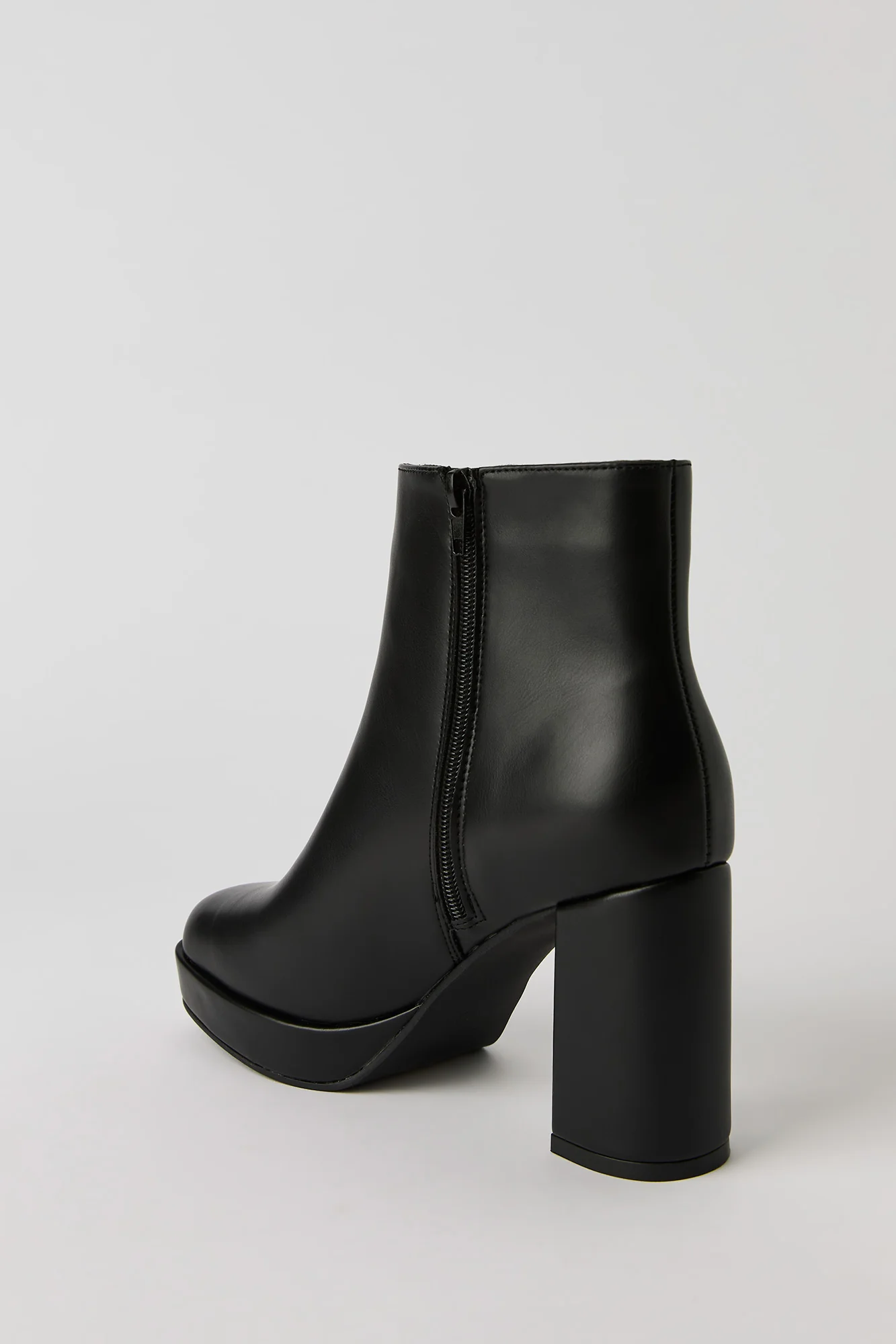 Faux Leather Platform Booties - Image 8