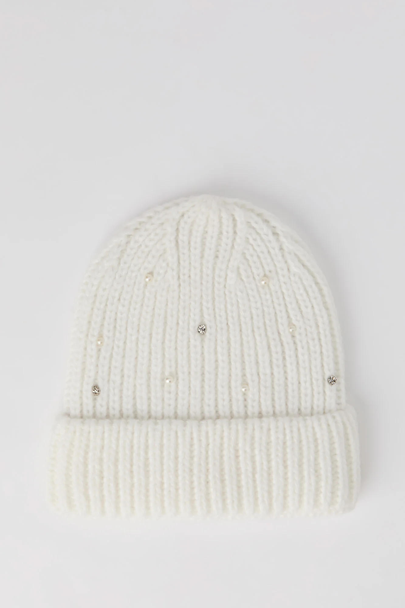 Rhinestone Pearl Beanie & Scarf Set - Image 11