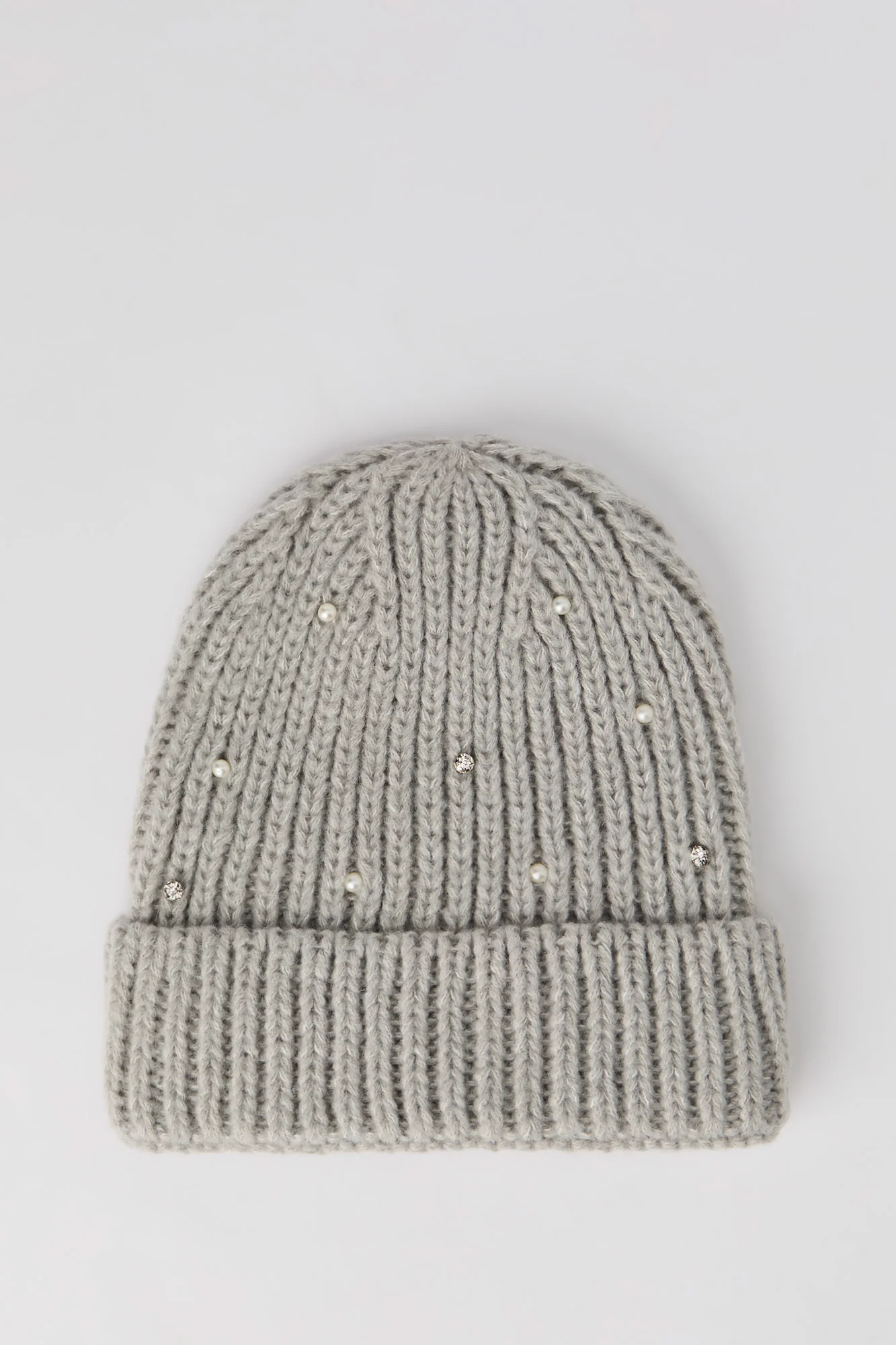 Rhinestone Pearl Beanie & Scarf Set - Image 7