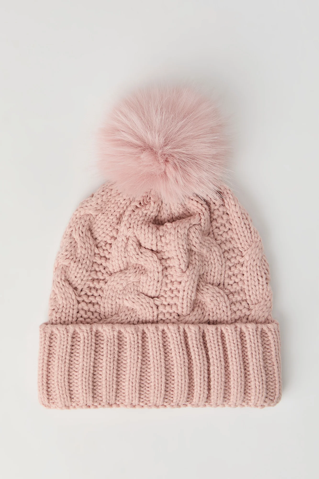 Cable Knit Pom Pom Beanie - Image 6