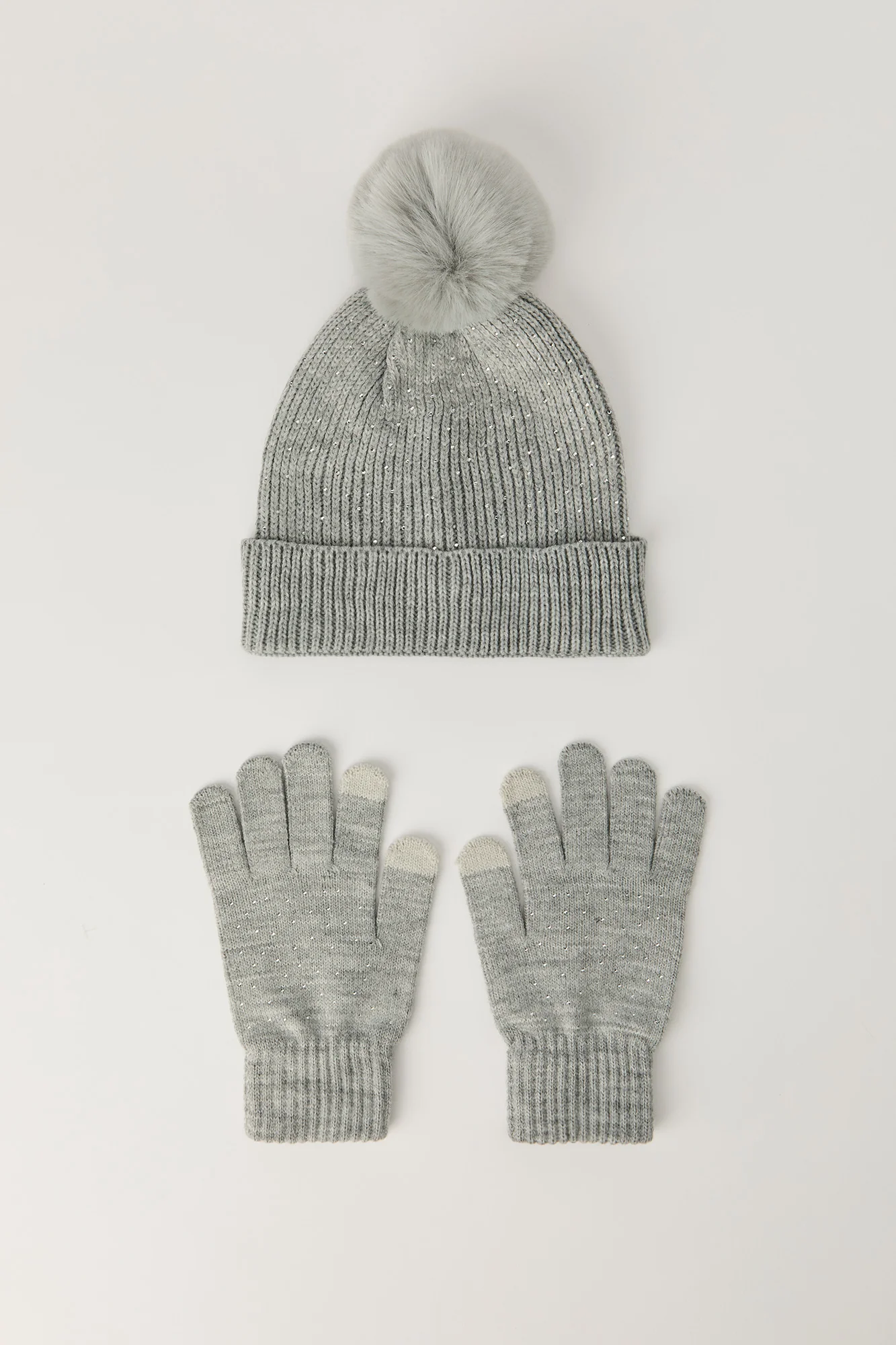 Rhinestone Beanie & Gloves Set (3 Pcs) - Image 7