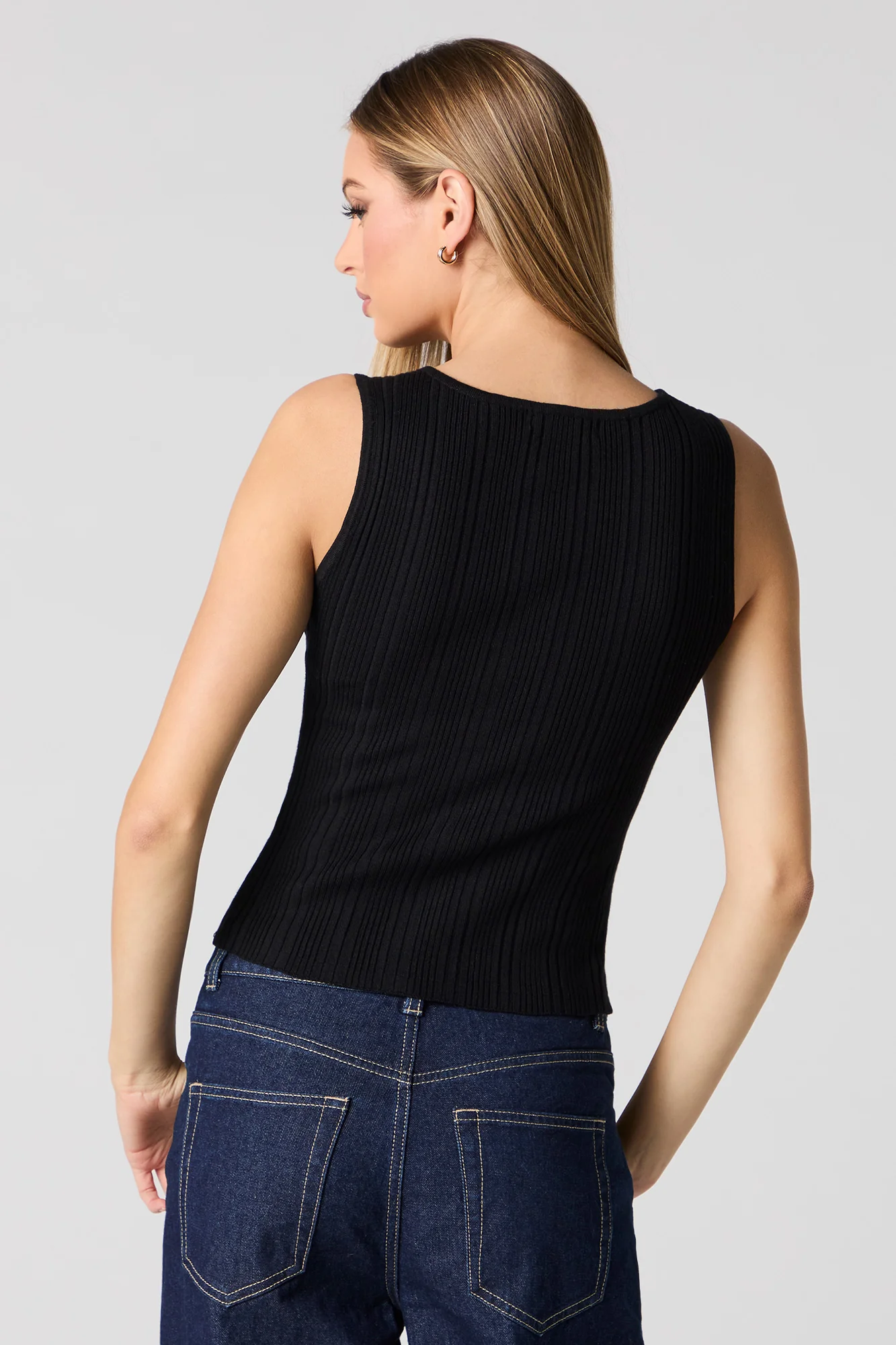 Veste boutonnée en tricot côtelé - Image 3