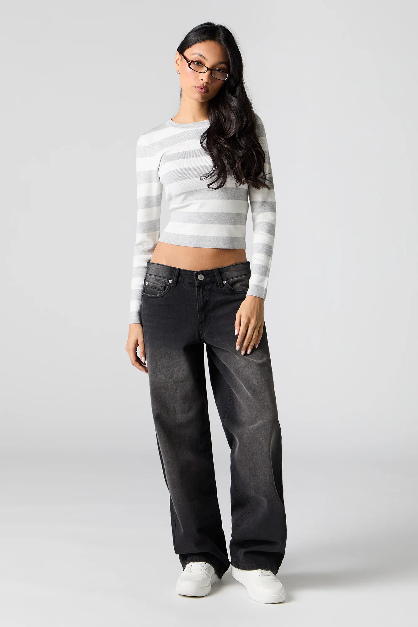 Striped Ribbed Knit Sweater - Image 9