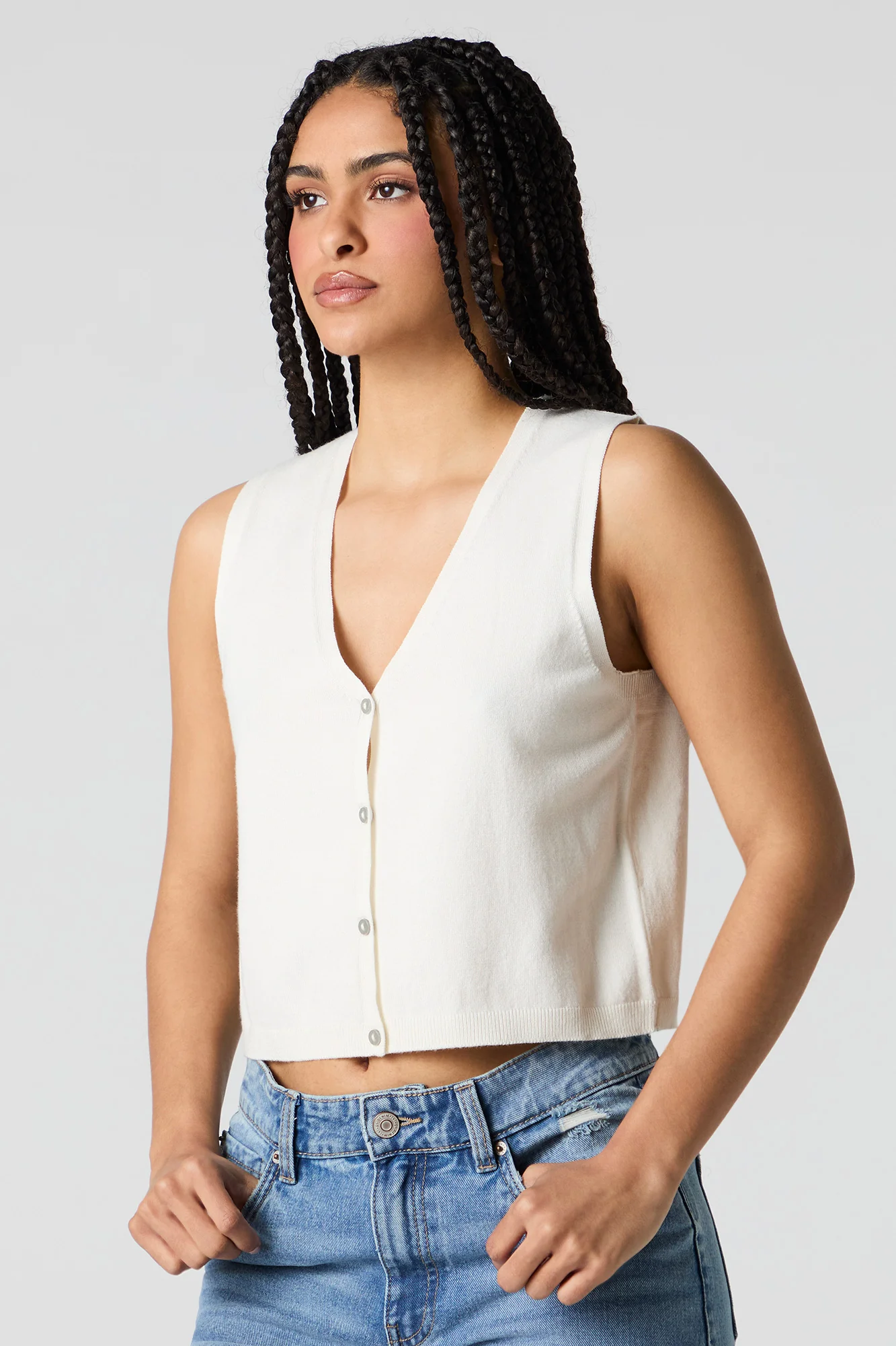 Veste boutonnée en tricot