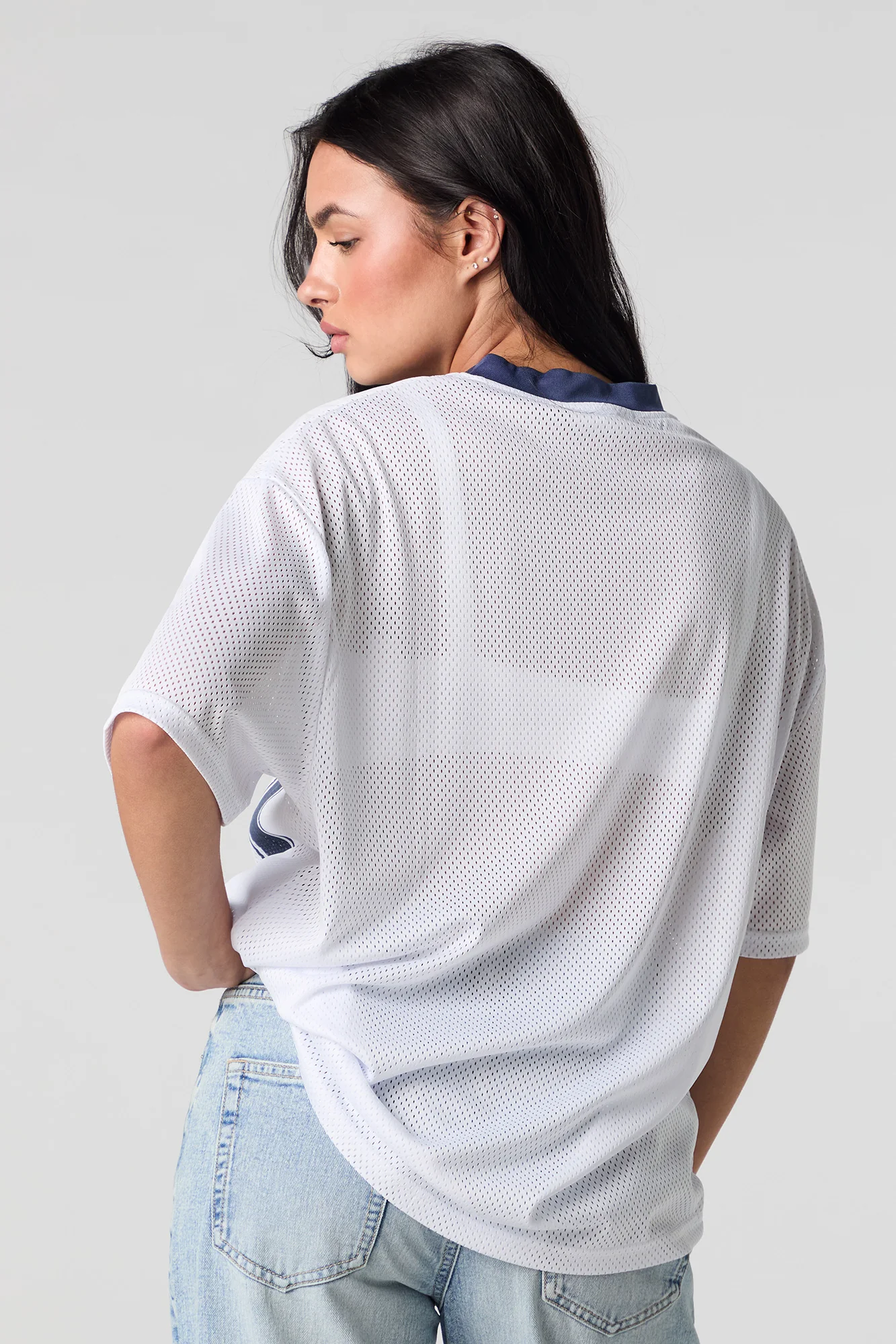 Graphic Mesh Football Jersey - Image 8