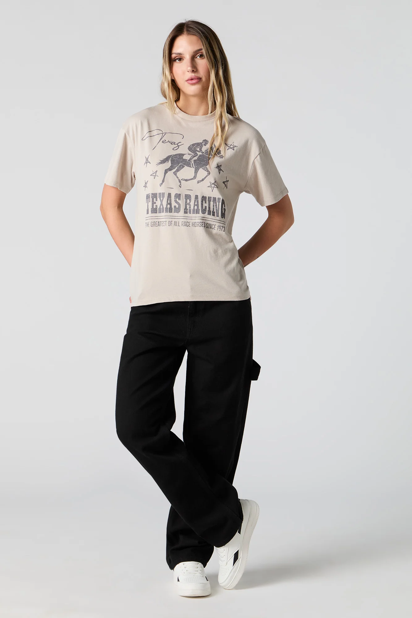 T-shirt de coupe garçonne à imprimé Texas Racing - Image 4