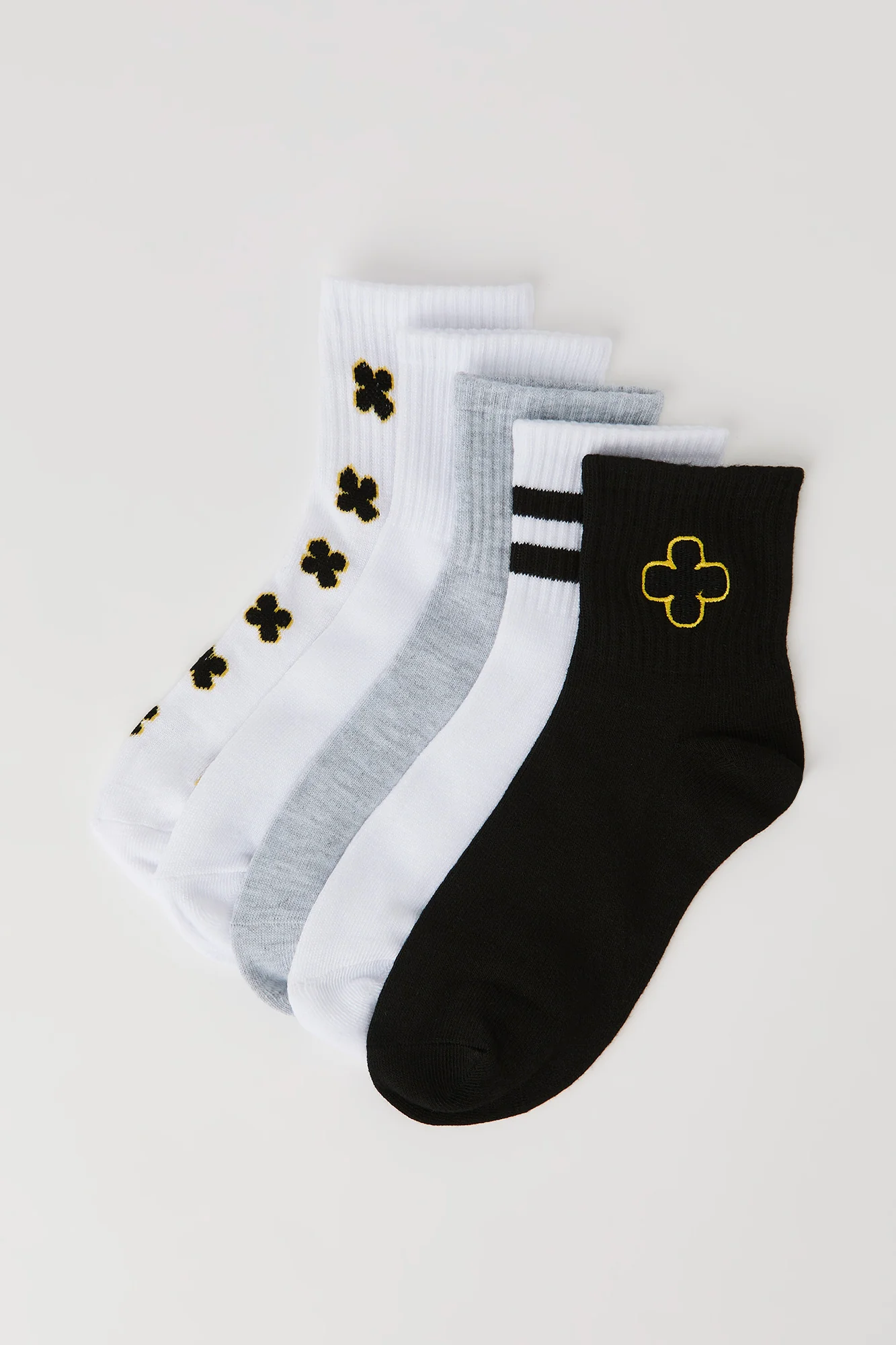 Embroidered Quarter Socks (5 Pack) - Image 3