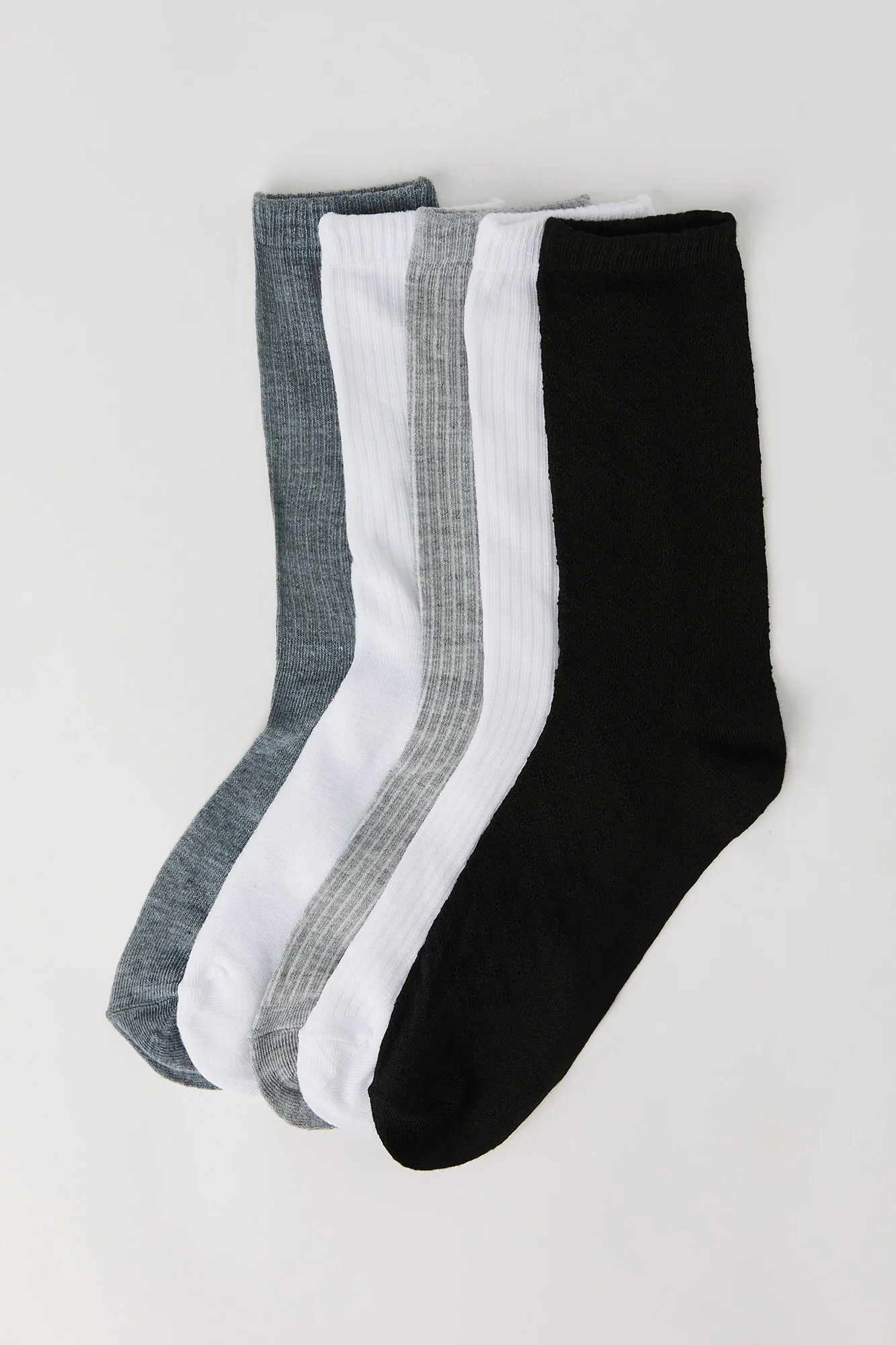 Ribbed Crew Socks (5 Pack) - Image 2