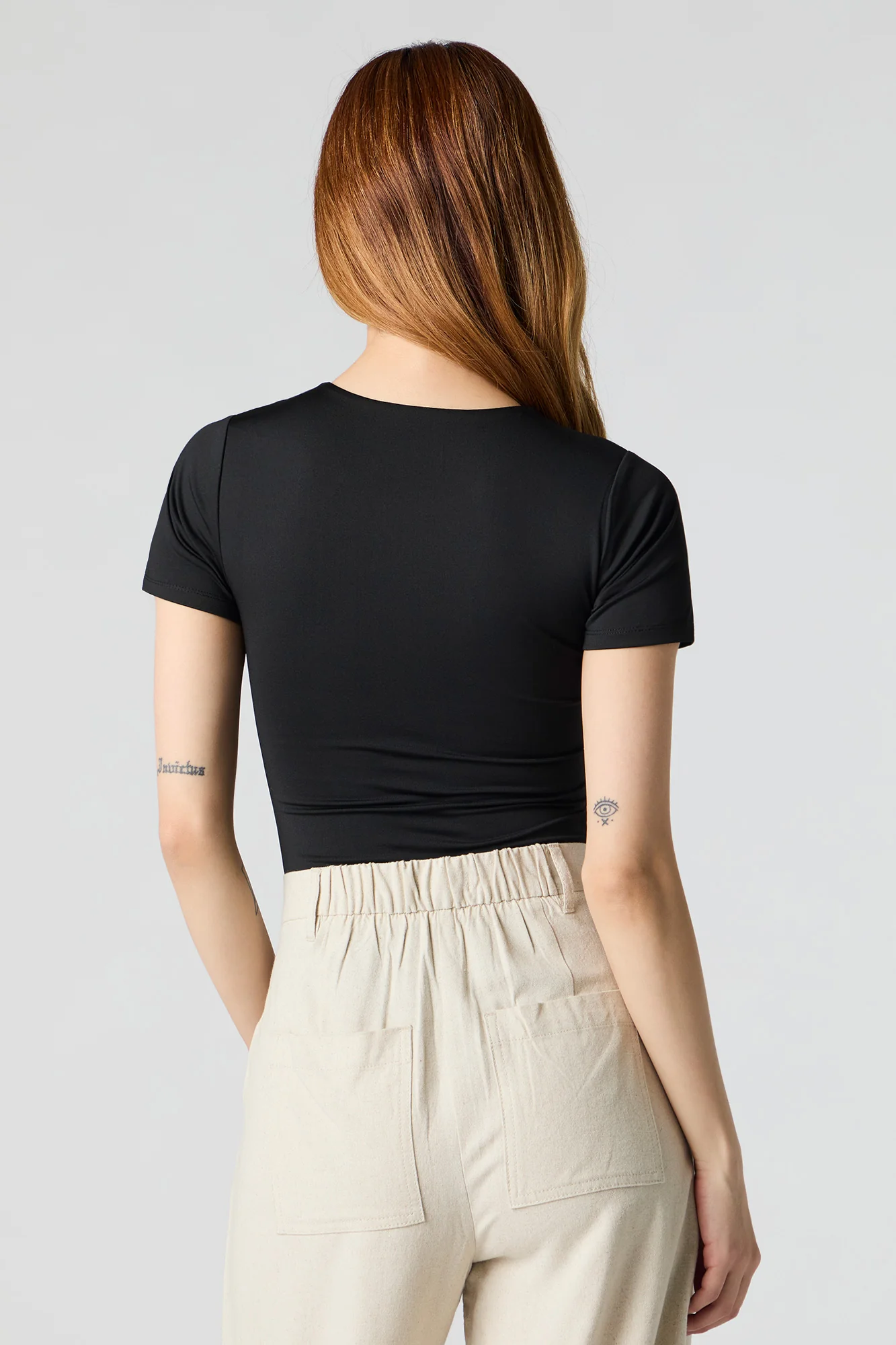 Contour Round Neck Short Sleeve Bodysuit - Image 10