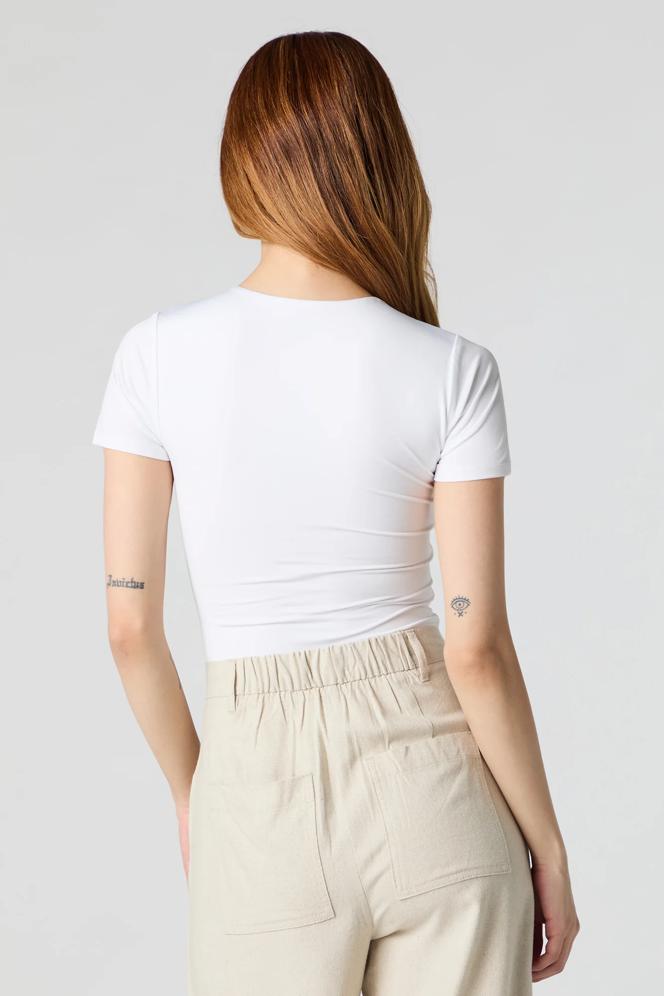 Contour Round Neck Short Sleeve Bodysuit - Image 14