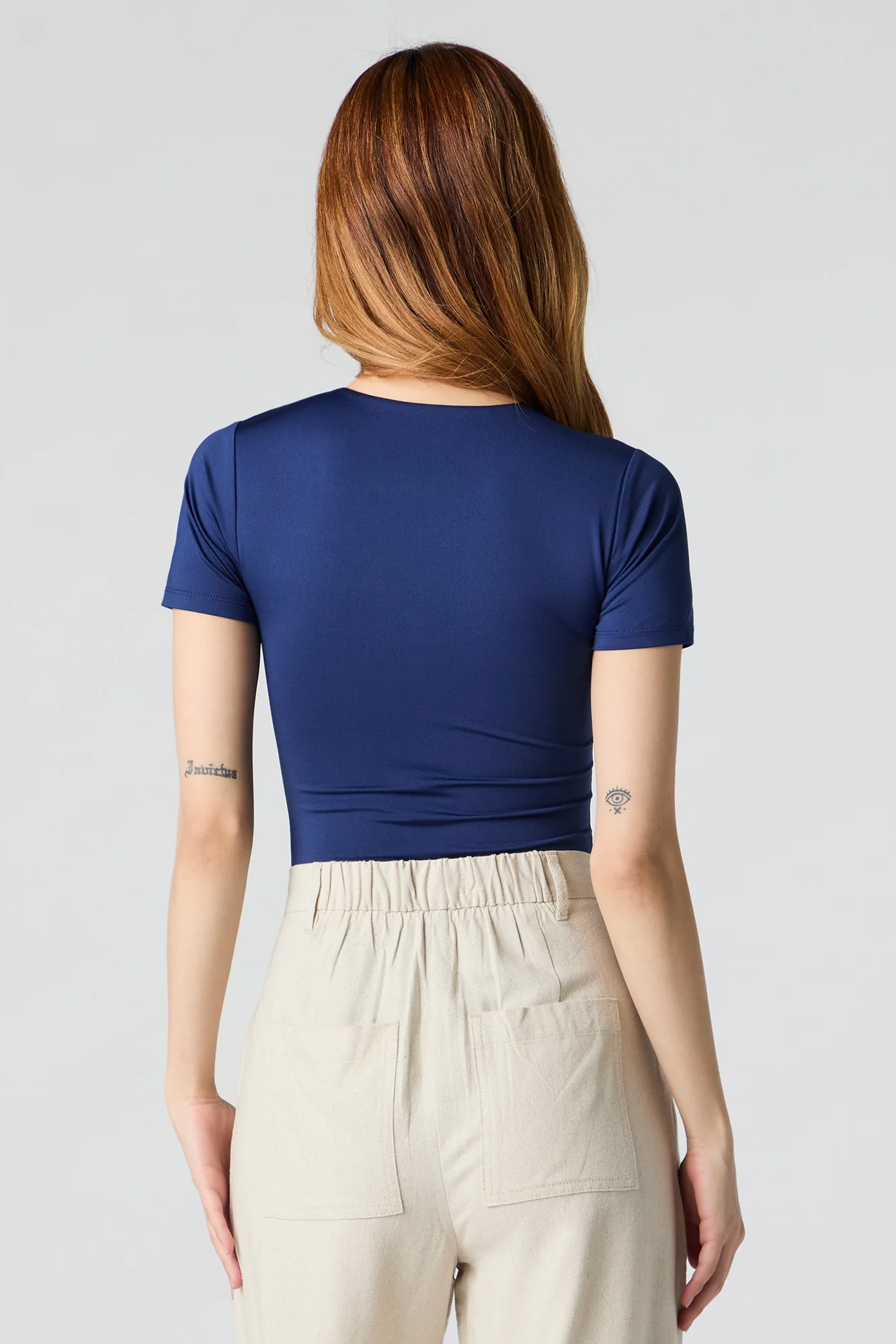 Contour Round Neck Short Sleeve Bodysuit - Image 2