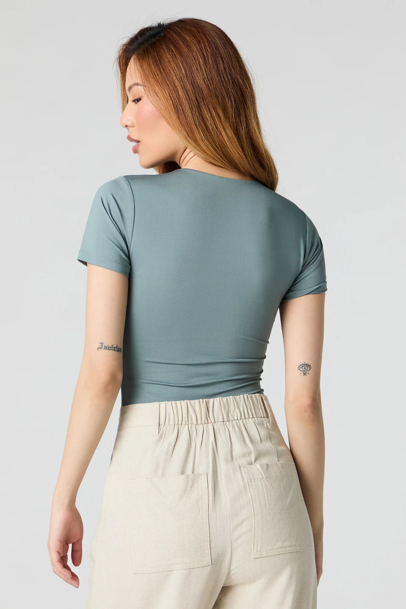 Contour Round Neck Short Sleeve Bodysuit - Image 22