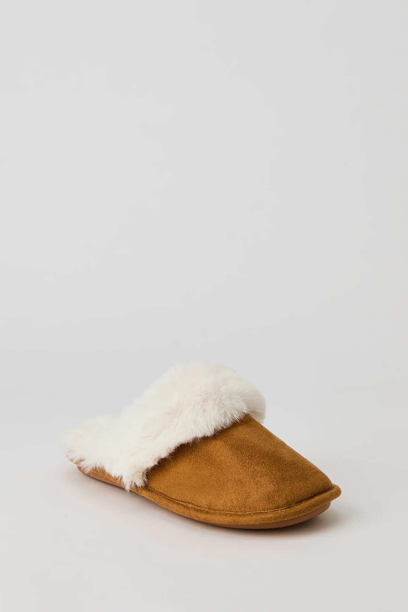 Faux Fur Collared Slippers - Image 3