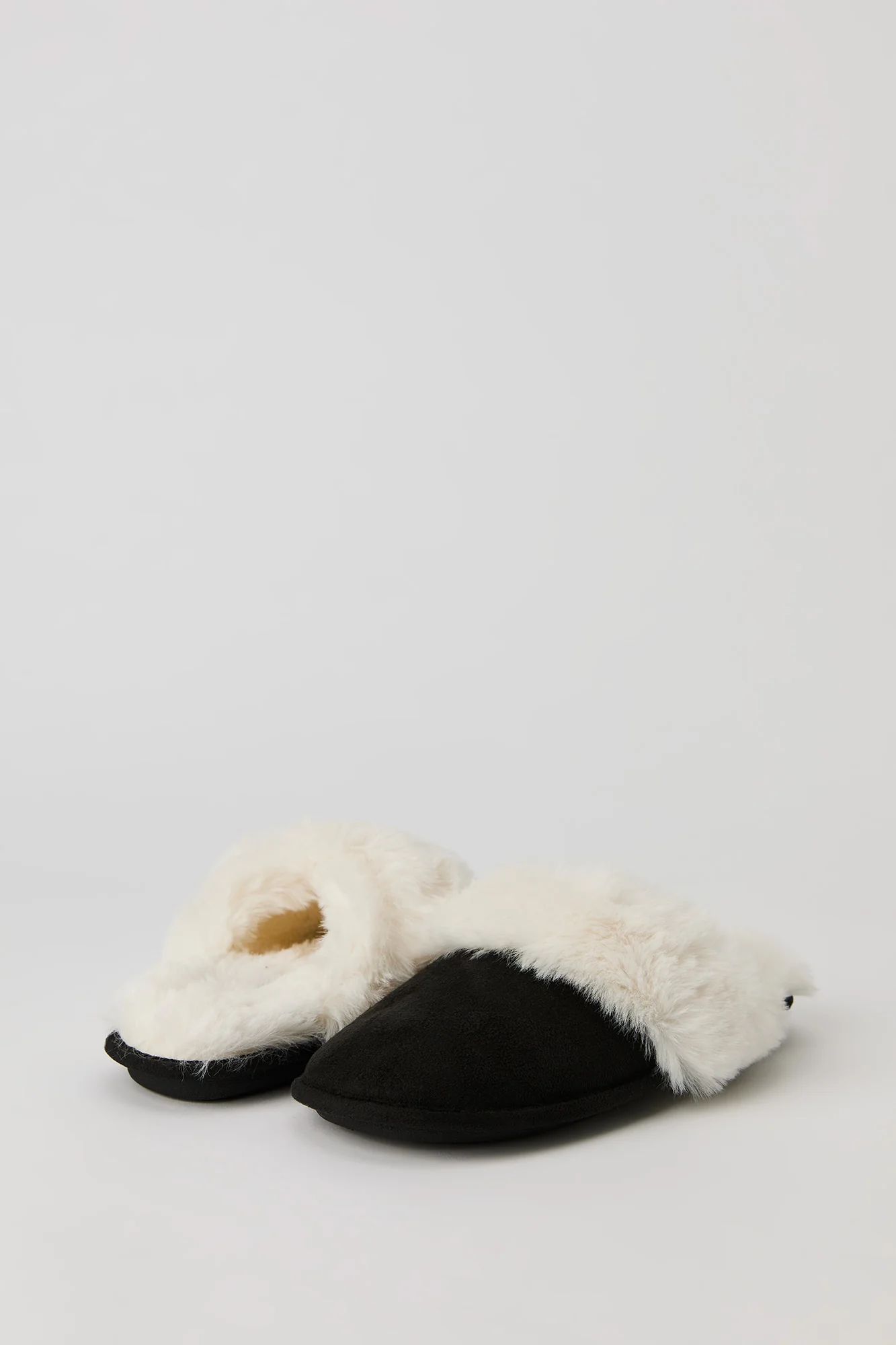 Faux Fur Collared Slippers - Image 5