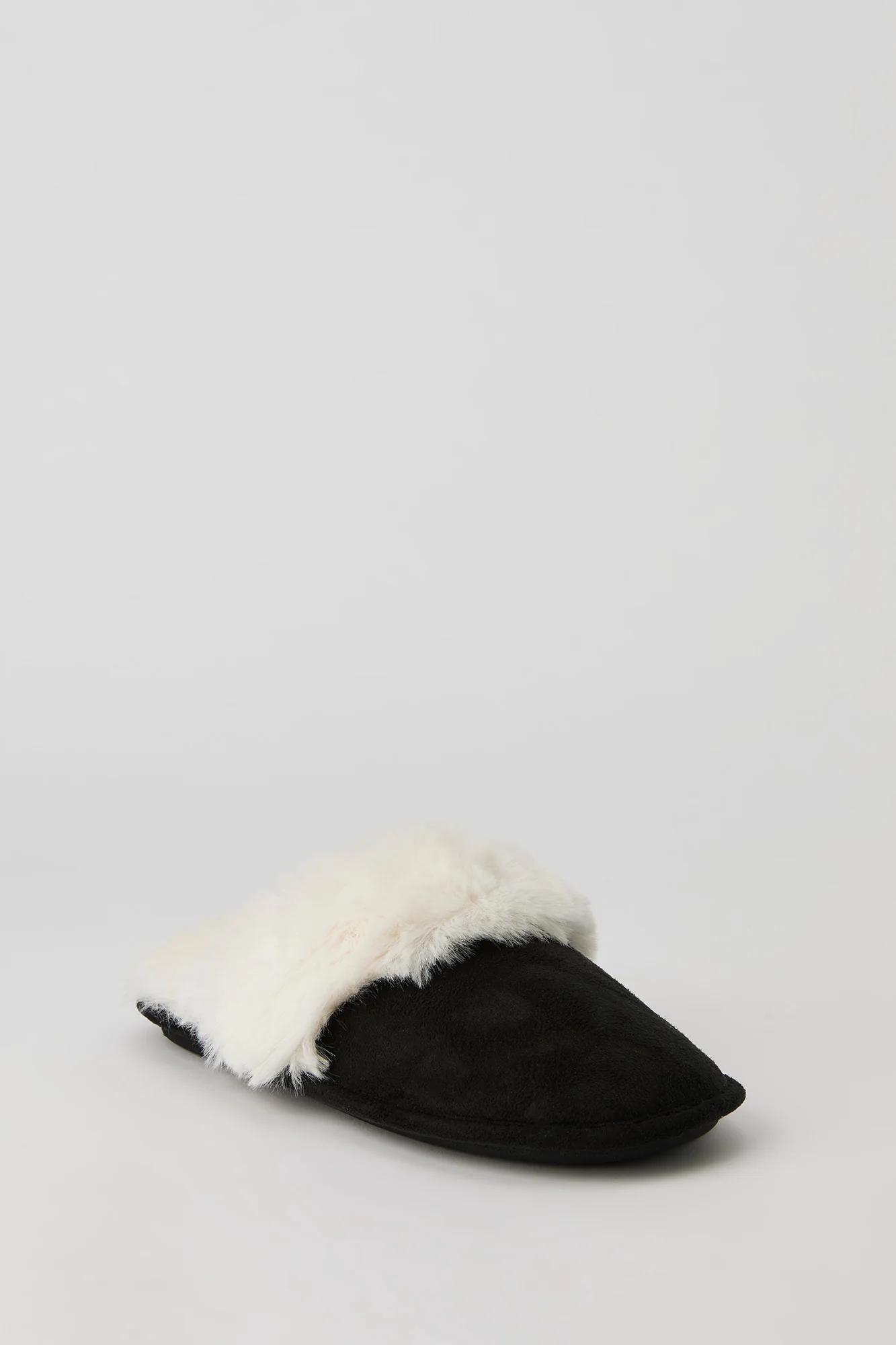 Faux Fur Collared Slippers - Image 7