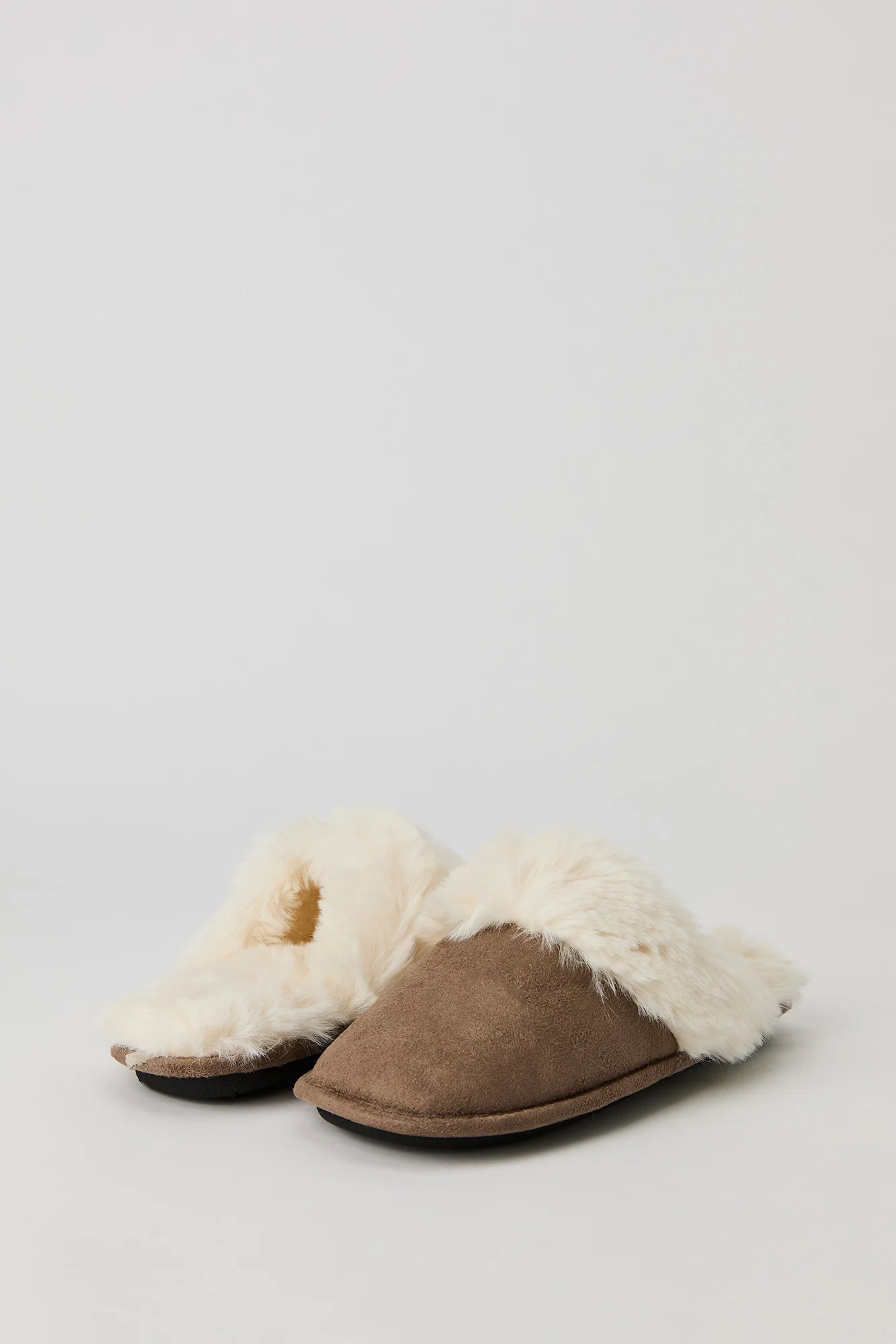 Faux Fur Collared Slippers - Image 9
