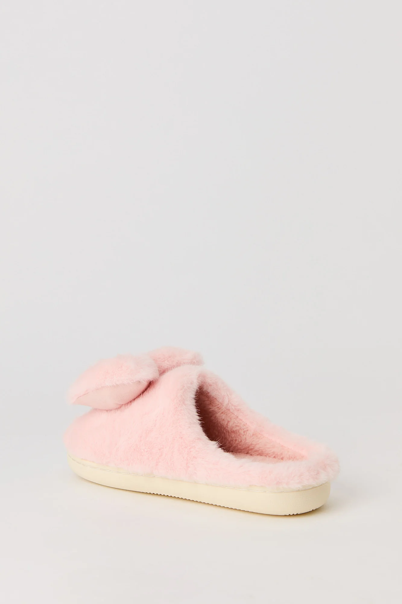 Faux Fur Bow Slippers - Image 4