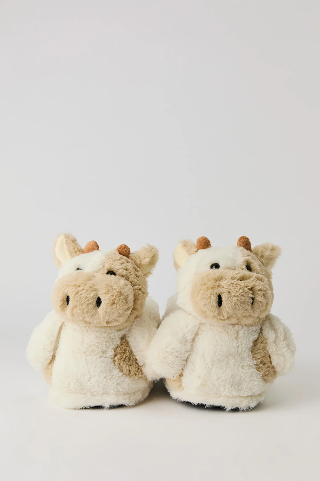 Faux Fur 3D Cow Slipper