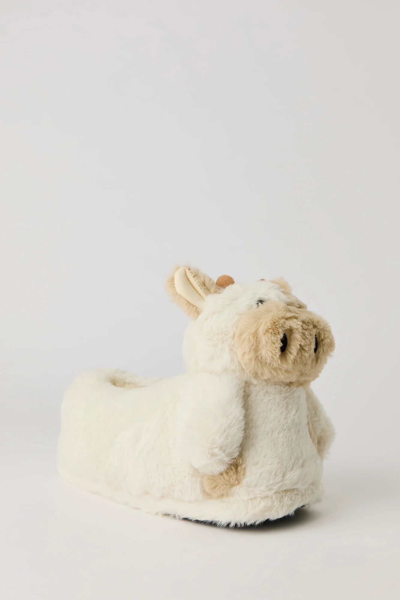 Faux Fur 3D Cow Slipper - Image 3