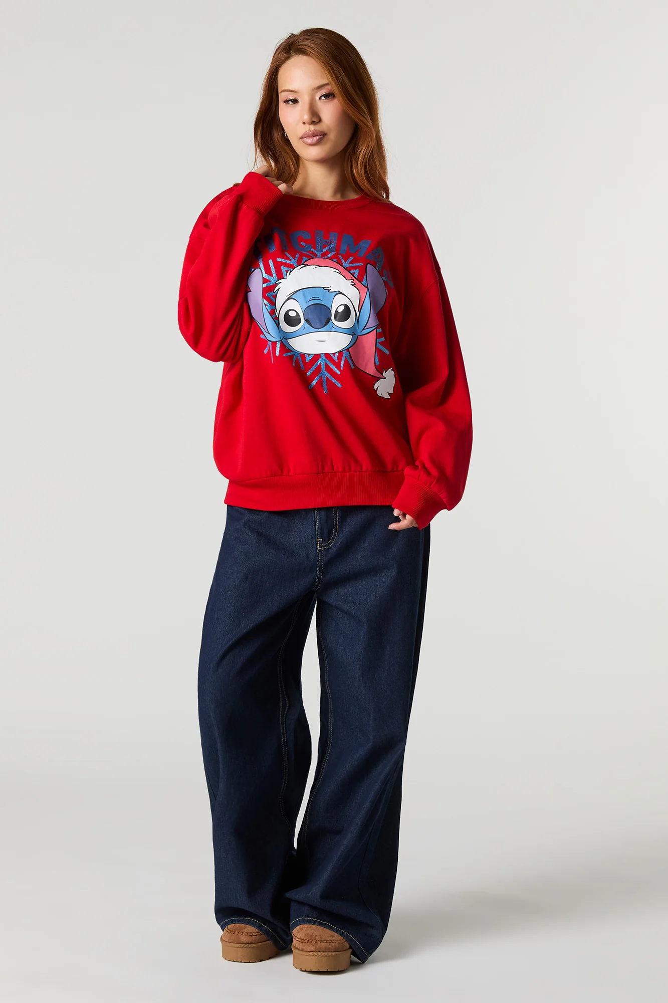 Stitchmas Christmas Graphic Fleece Sweatshirt - Image 3
