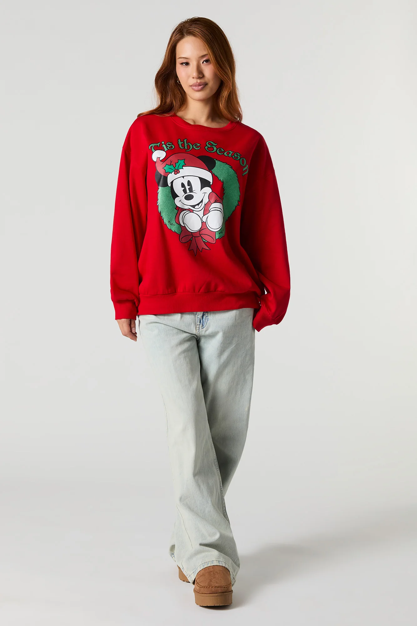 Mickey Mouse Glitter Graphic Fleece Sweatshirt - Image 3