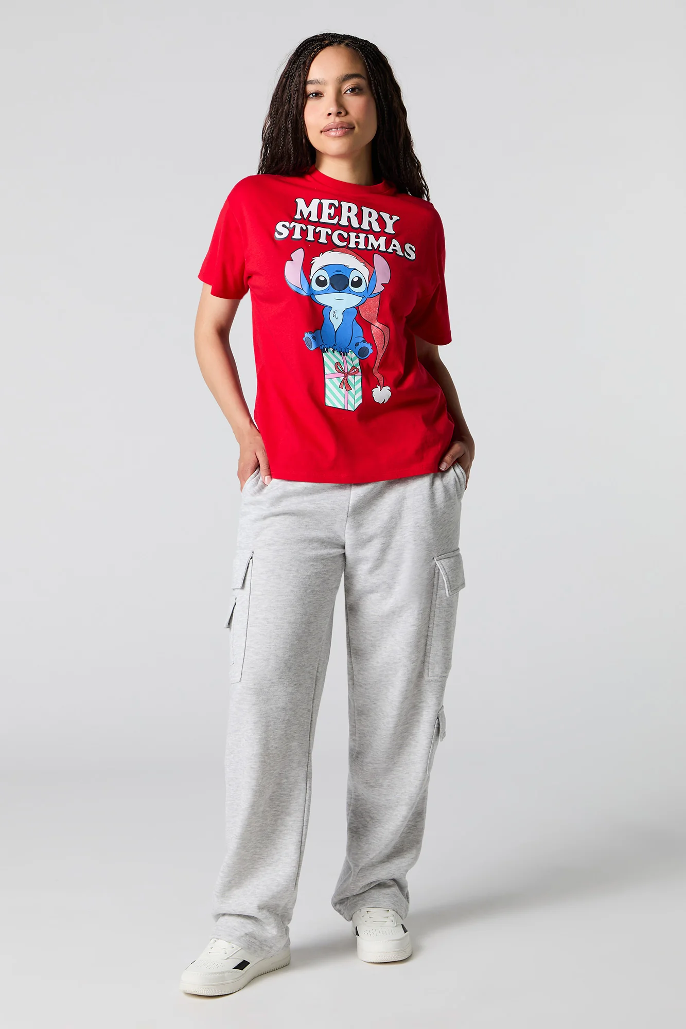 Merry Stitch-mas Graphic Boyfriend T-Shirt - Image 3