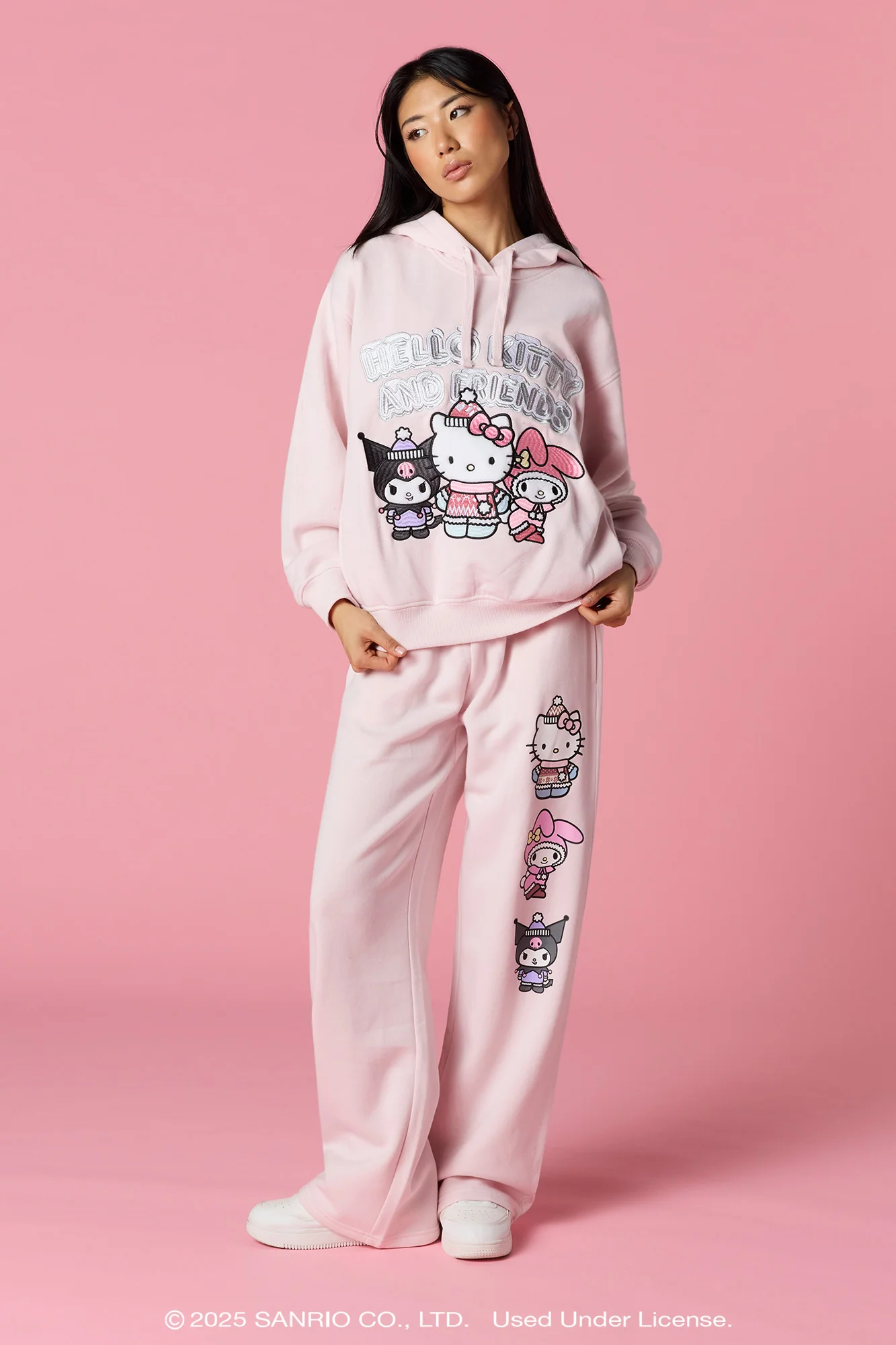Hello Kitty® and Friends Holiday Graphic Wide Leg Sweatpant