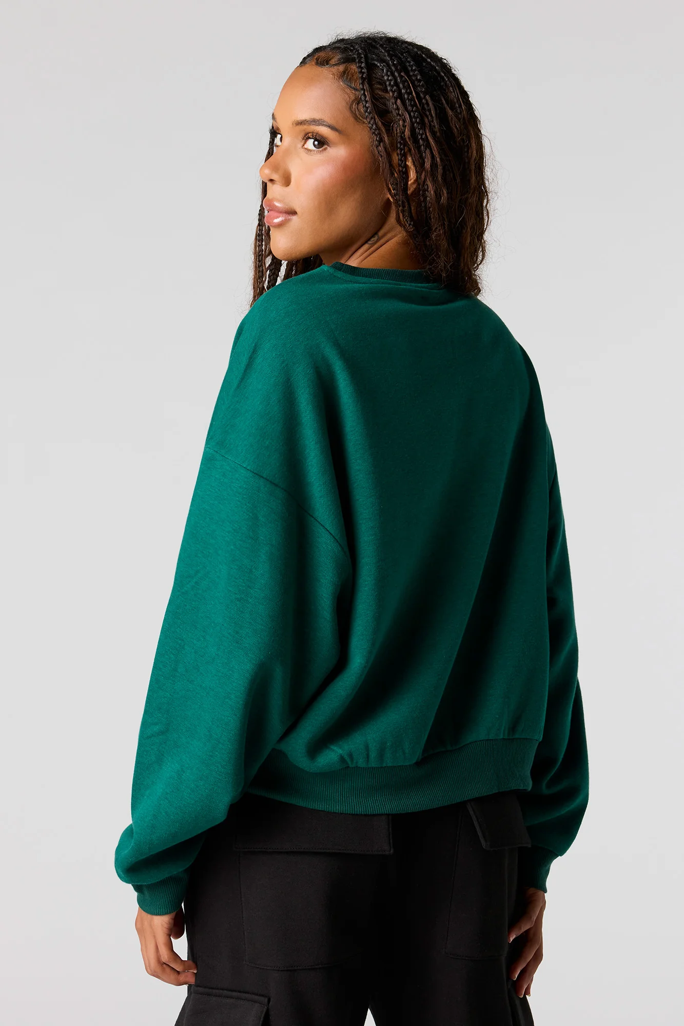 Grinch Christmas Graphic Fleece Sweatshirt - Image 2