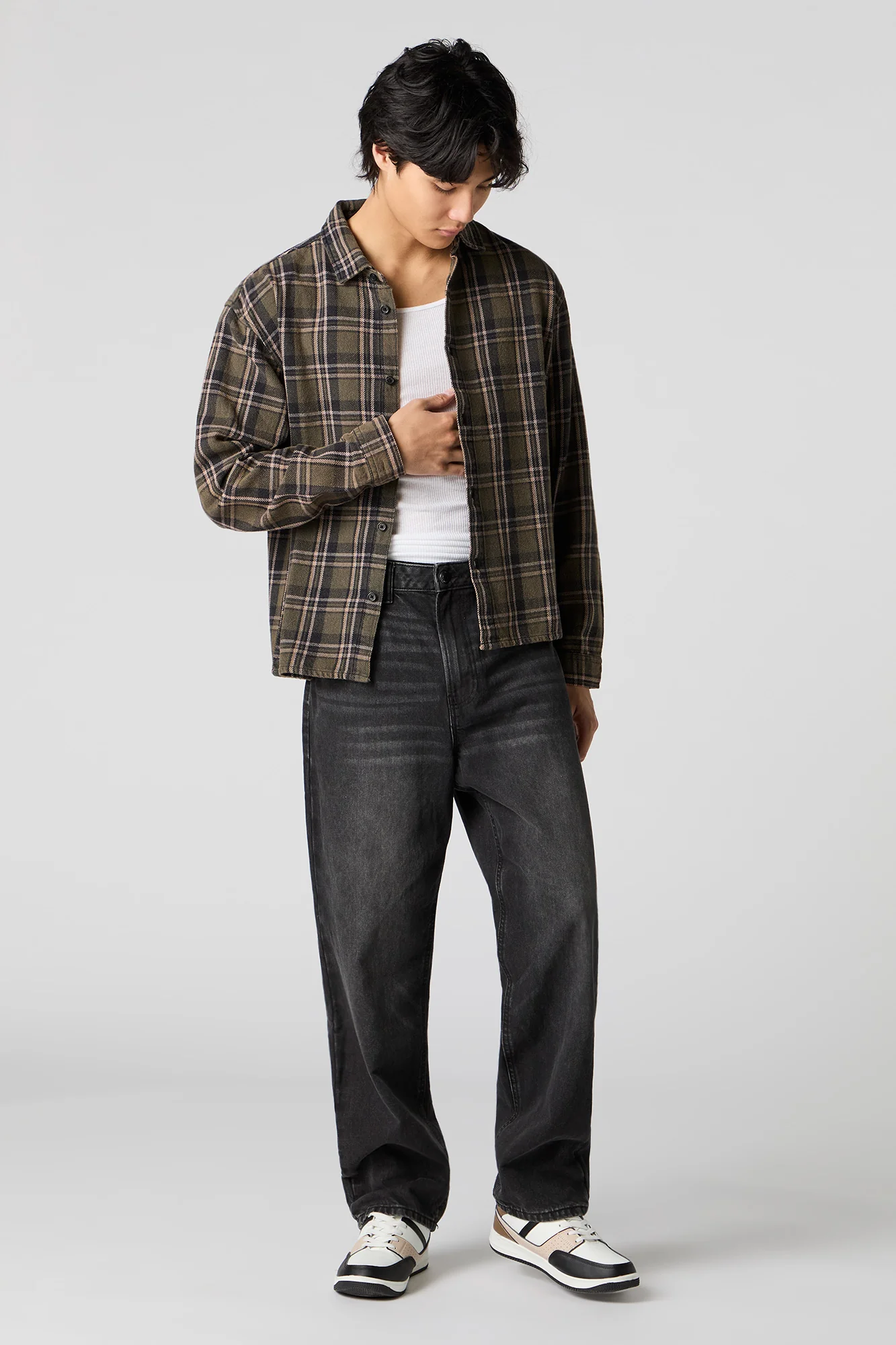 Plaid Button-Up Top - Image 3