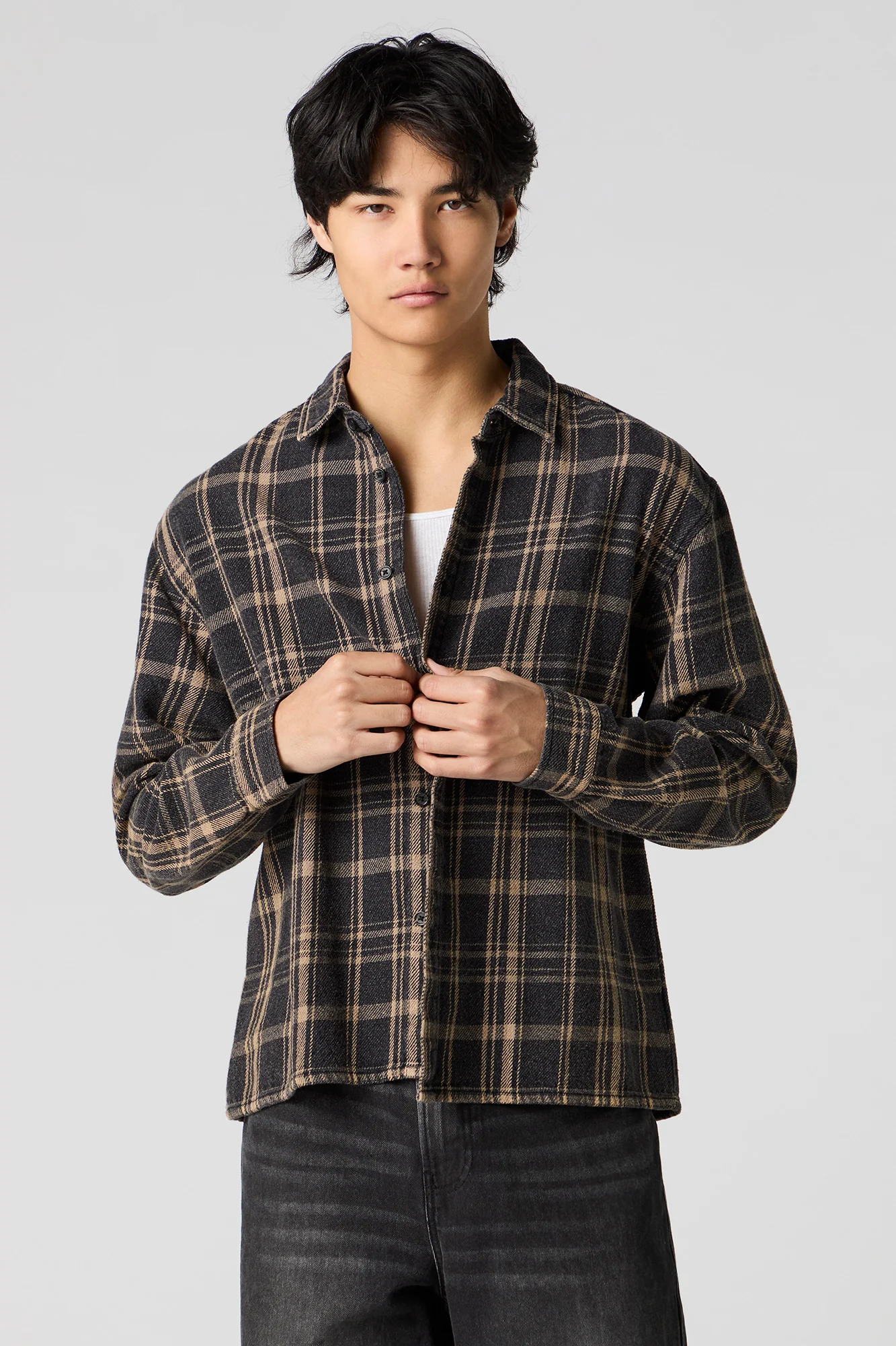 Plaid Button-Up Top - Image 4