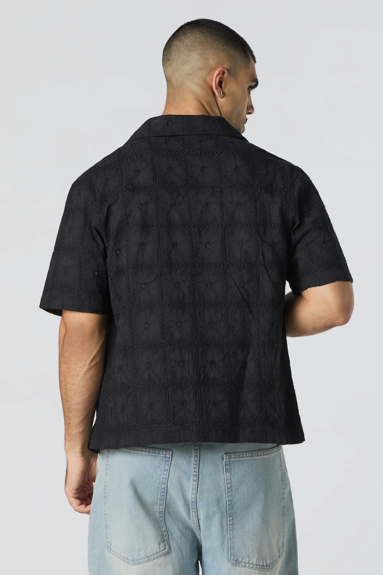 Floral Embroidered Button-Up Top - Image 5