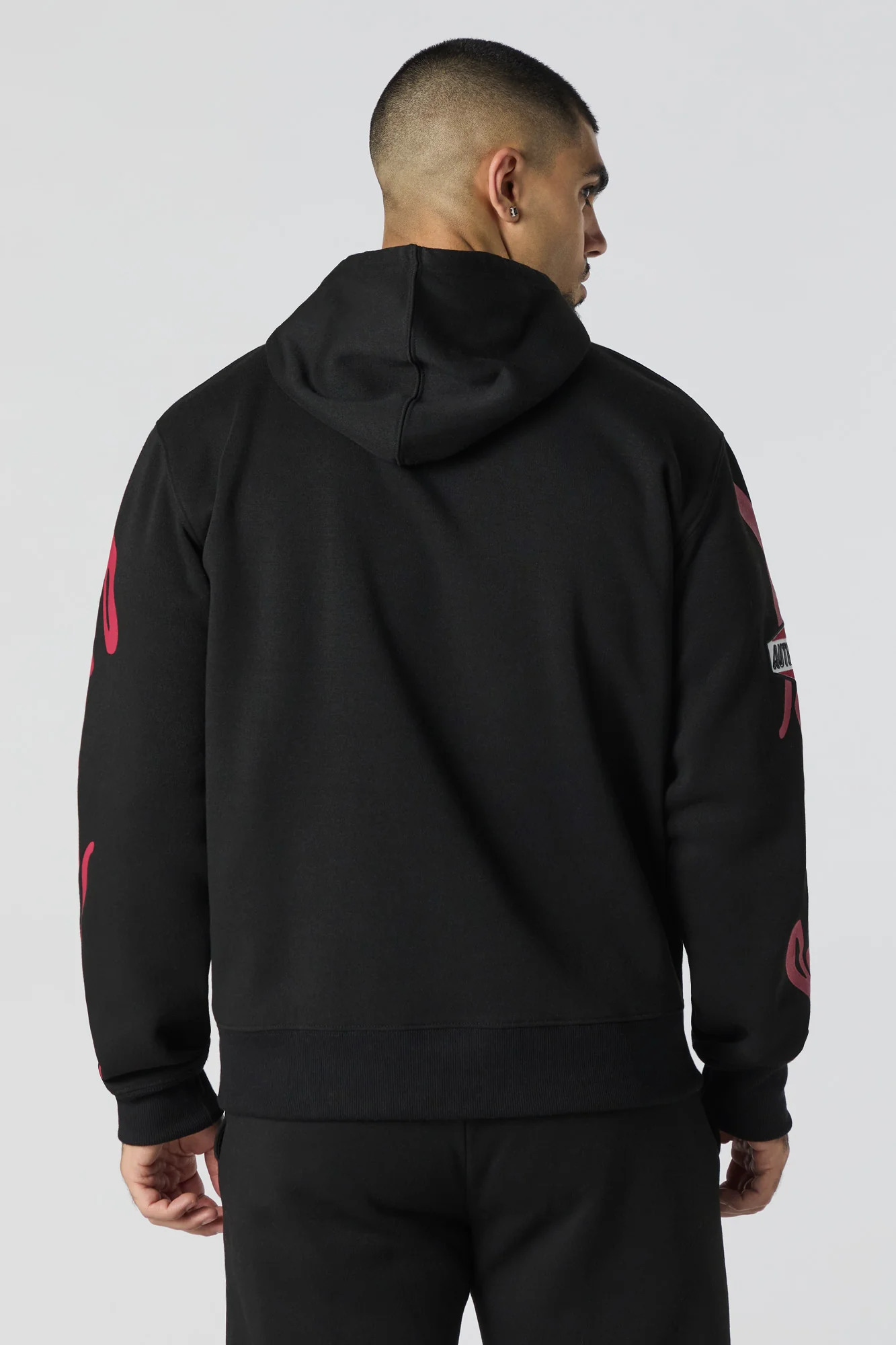 Racing Team Embroidered Graphic Fleece Hoodie - Image 5