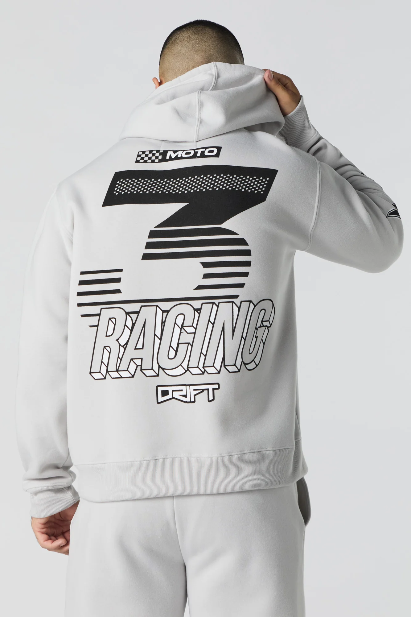 Racing Team Embroidered Graphic Fleece Hoodie - Image 8
