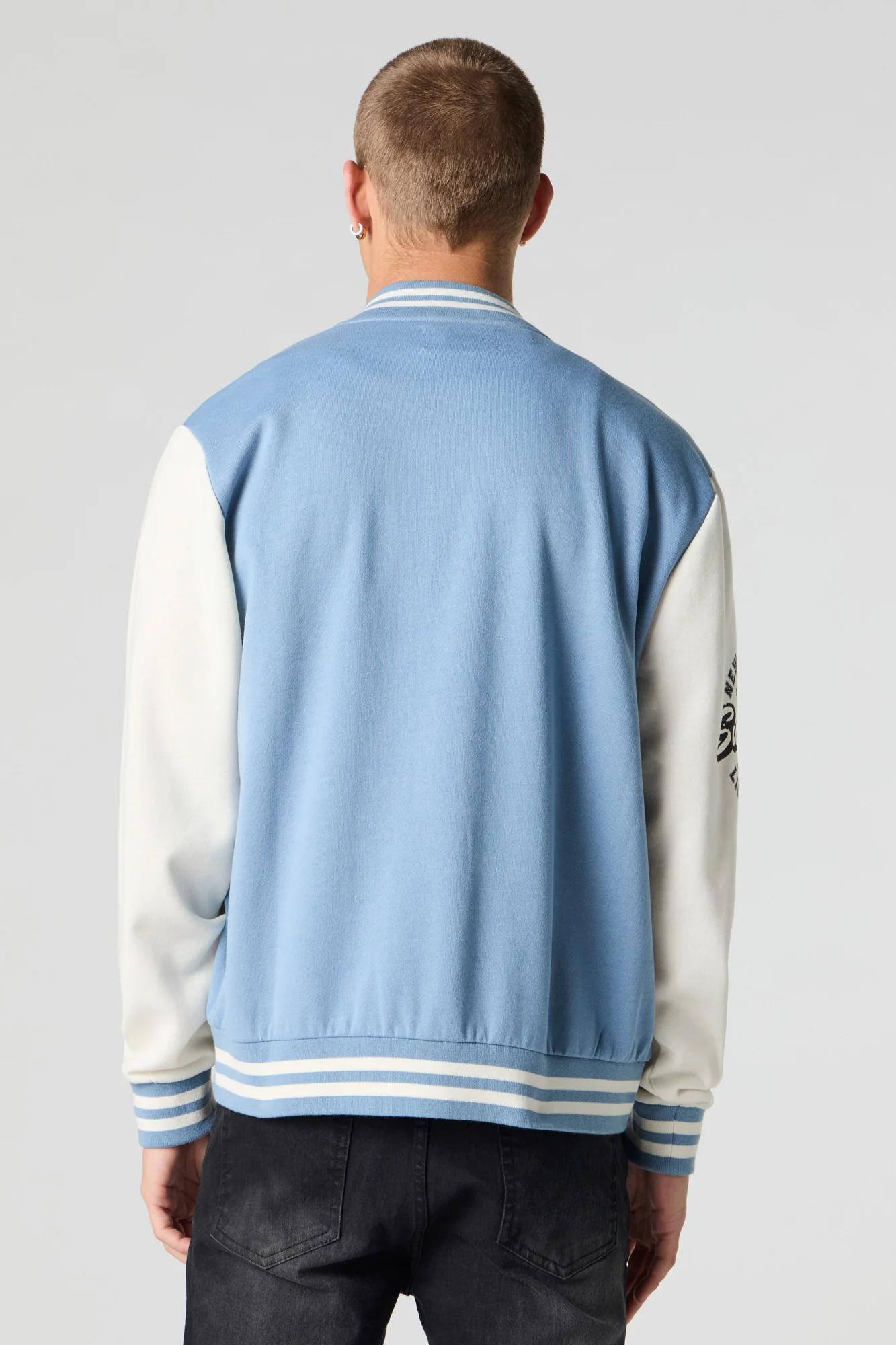 Blouson de style universitaire en molleton avec motif brodé - Image 16