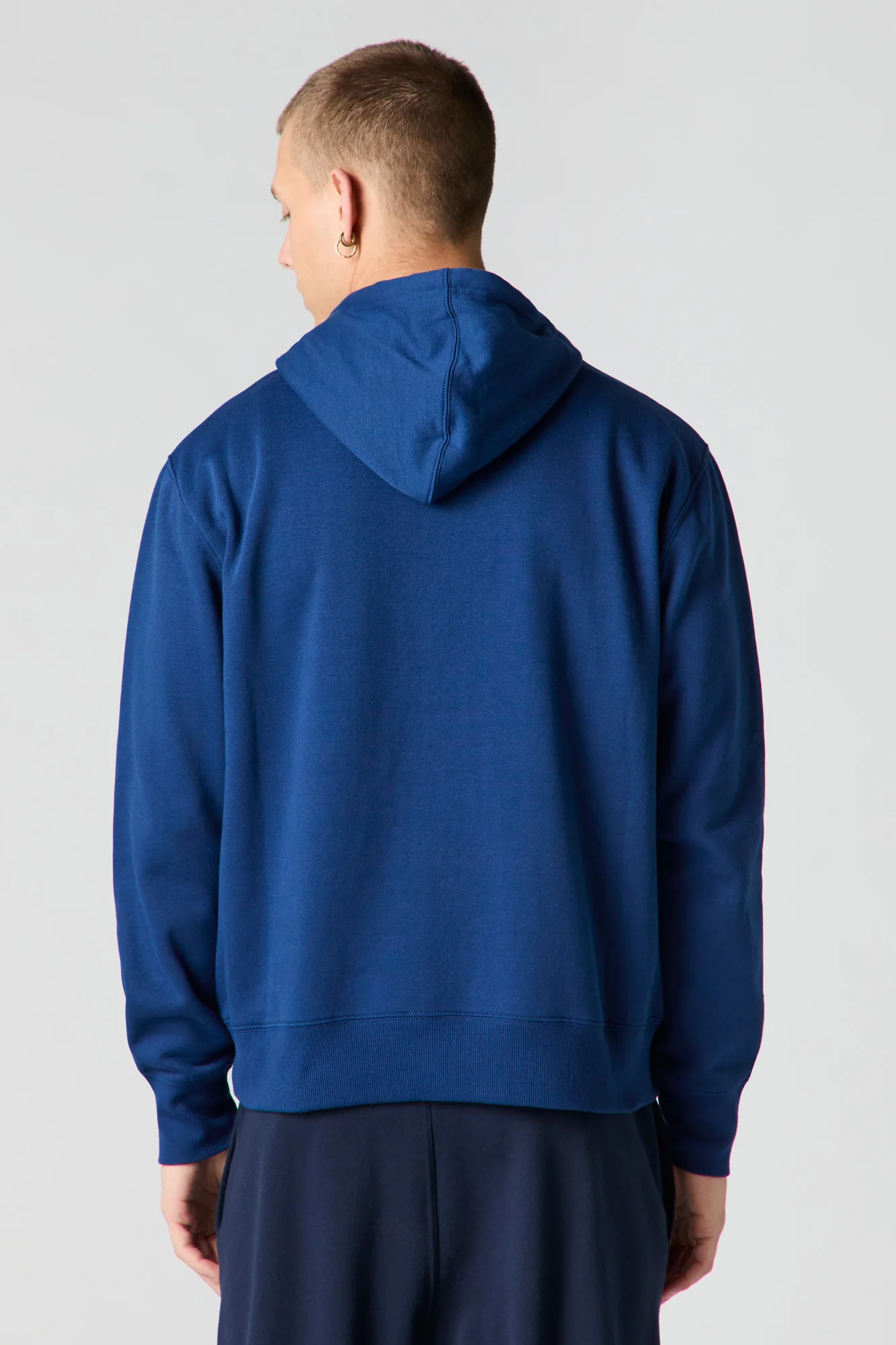 Solid Fleece Hoodie - Image 2