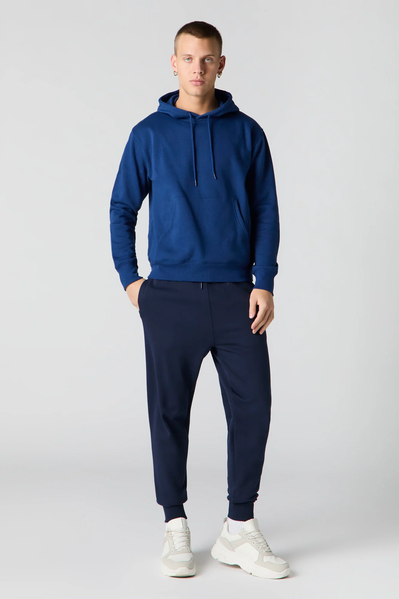 Solid Fleece Hoodie - Image 3