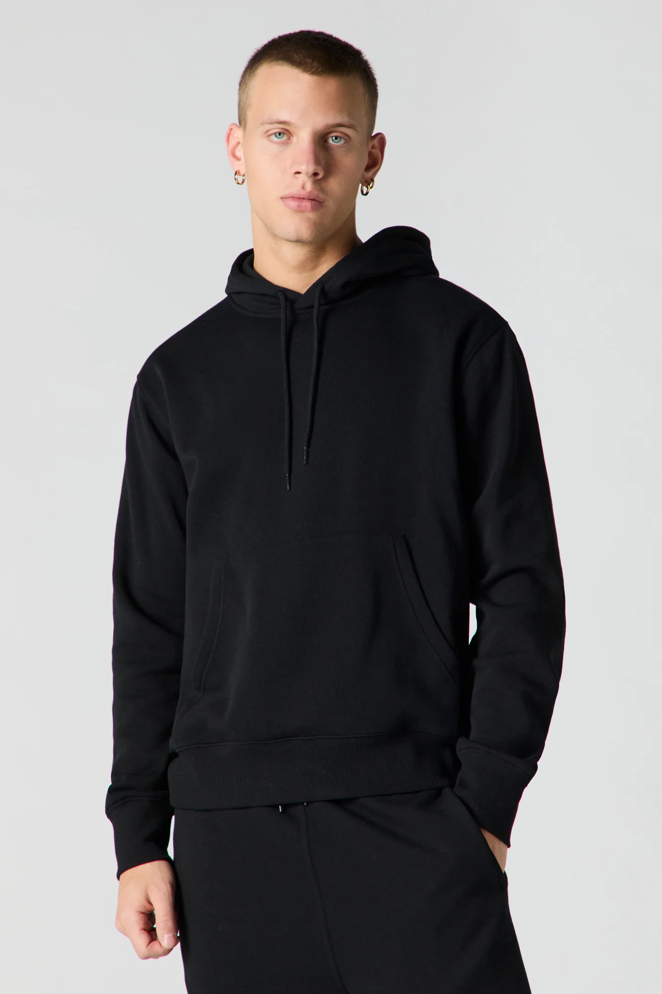 Solid Fleece Hoodie - Image 4