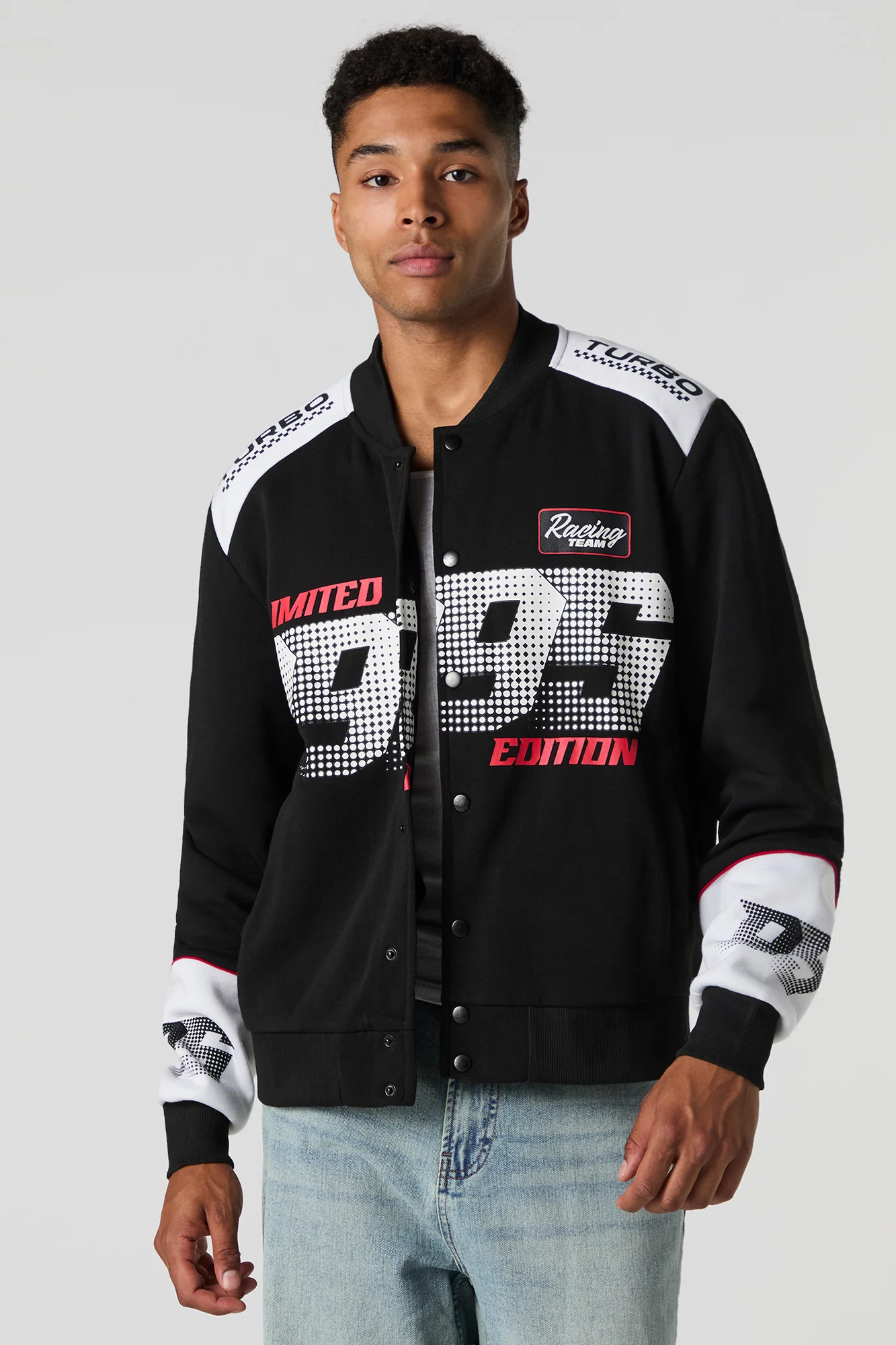 1995 HD Print Fleece Racing Jacket