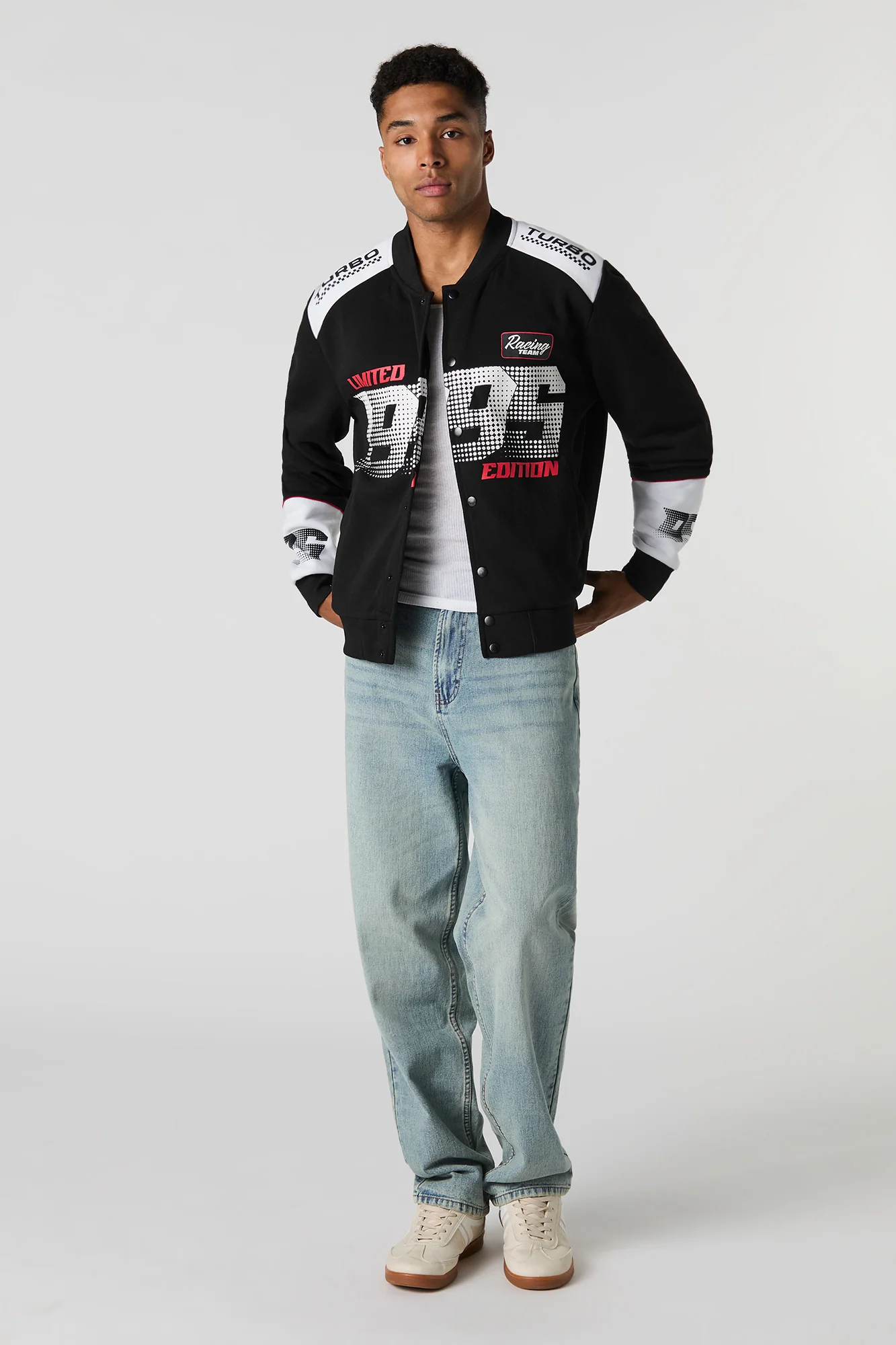 1995 HD Print Fleece Racing Jacket - Image 3