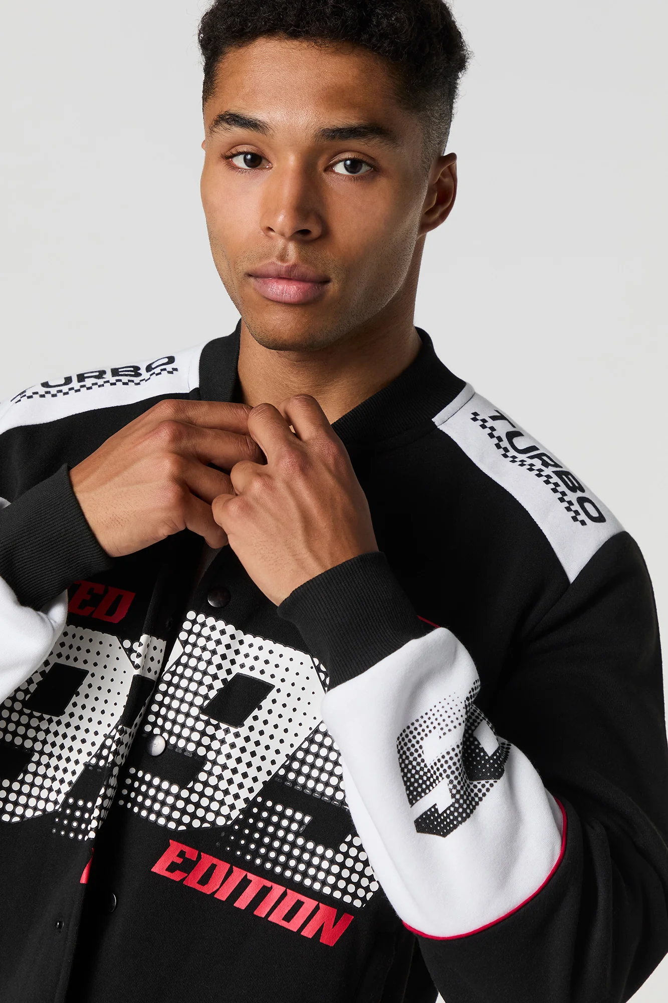 1995 HD Print Fleece Racing Jacket - Image 4