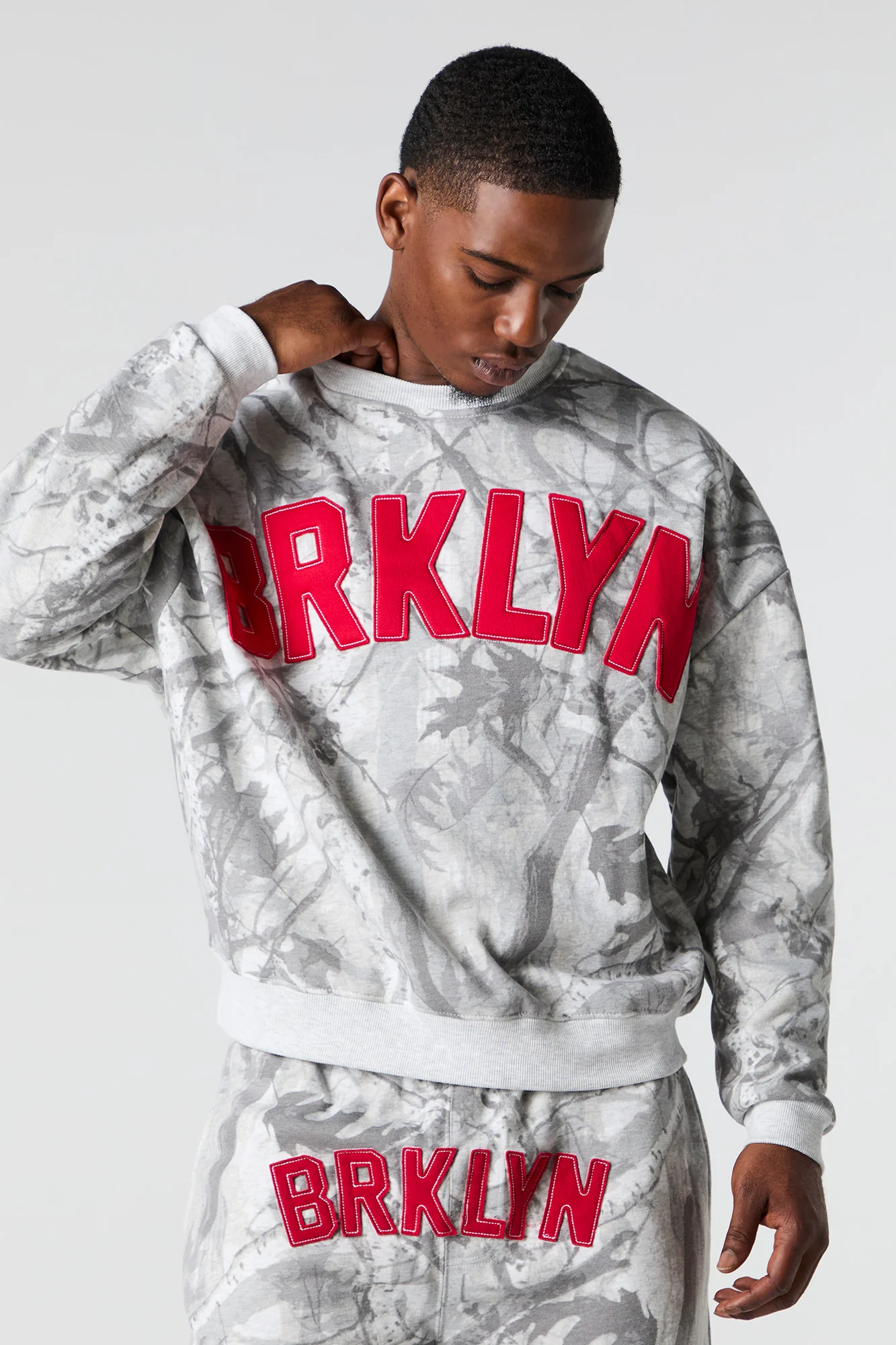 Camo Patch Boxy Fleece Sweatshirt - Image 4